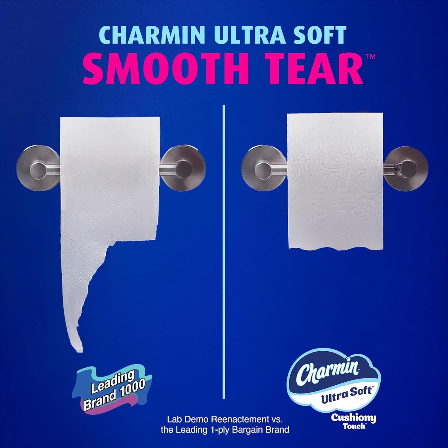 Charmin Ultra Soft Toilet Paper - Cushiony Touch, 24 Mega Rolls | White, Family Size