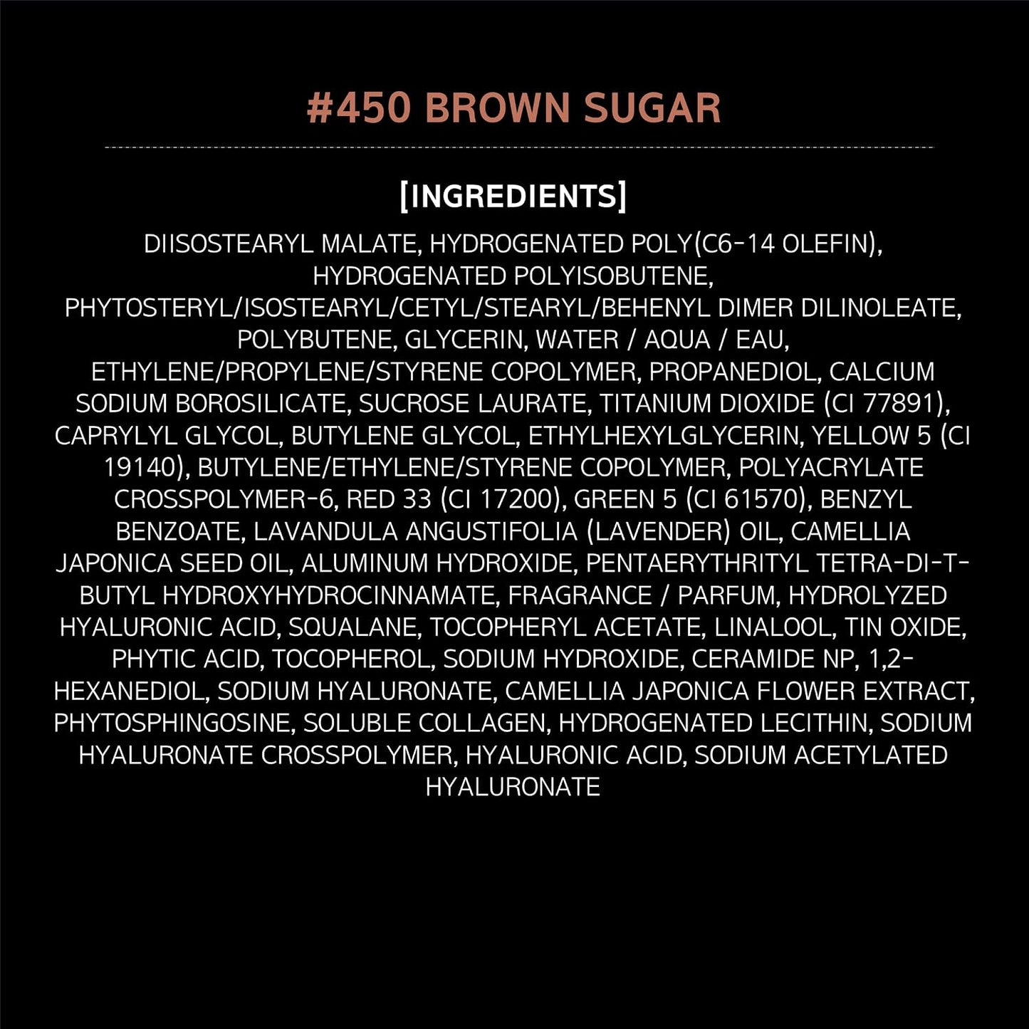 HERA Tinted Shine Lip Serum #450 Brown Sugar - Weightless, Transfer-Resistant Color, 12-Hour Hydration | 0.30 oz.