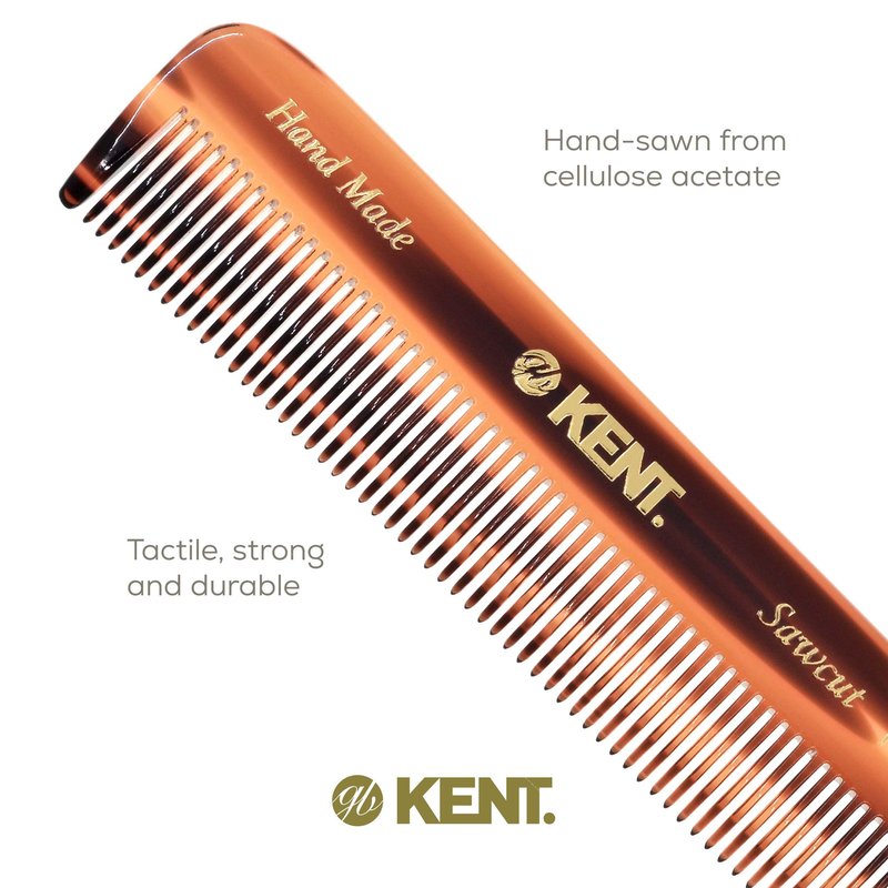Kent Set of 3, 81T Small Beard and Mustache Comb, Fot All Fine Pocket Comb and PF22 Hair Brush and Beard Bruh, Best Beard and Mustache Grooming Kit for Travel and Home Beard Care, Made in England