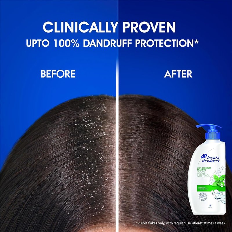 Head & Shoulders Anti Dandruff Shampoo - Cool Menthol Scent | 22 oz Pump Bottles, 2 Pack for All Hair Types