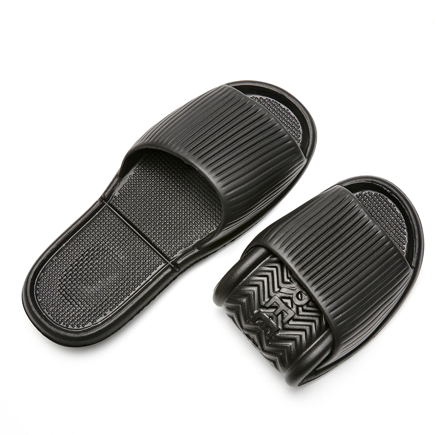SNUGATICA Shower Shoes Travel Foldable Portable Non Slip Slippers for Hotel Guests Swimming Spa Unisex Men Women Lightweight EVA Bathroom Slides Quick Drying Water Resistant Footwear
