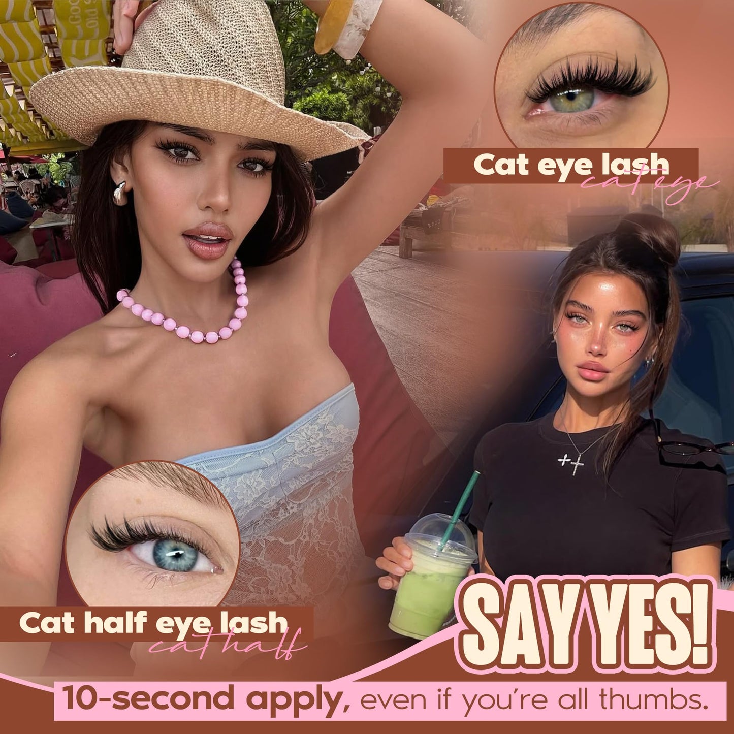 Focipeysa Lashes Clusters Wispy Natural Lash Clusters 10-16mm Eyelash Clusters Individual Eyelashes Pestañas Postizas Naturales Fairy Eyelashes Extensions Natural False Eyelashes