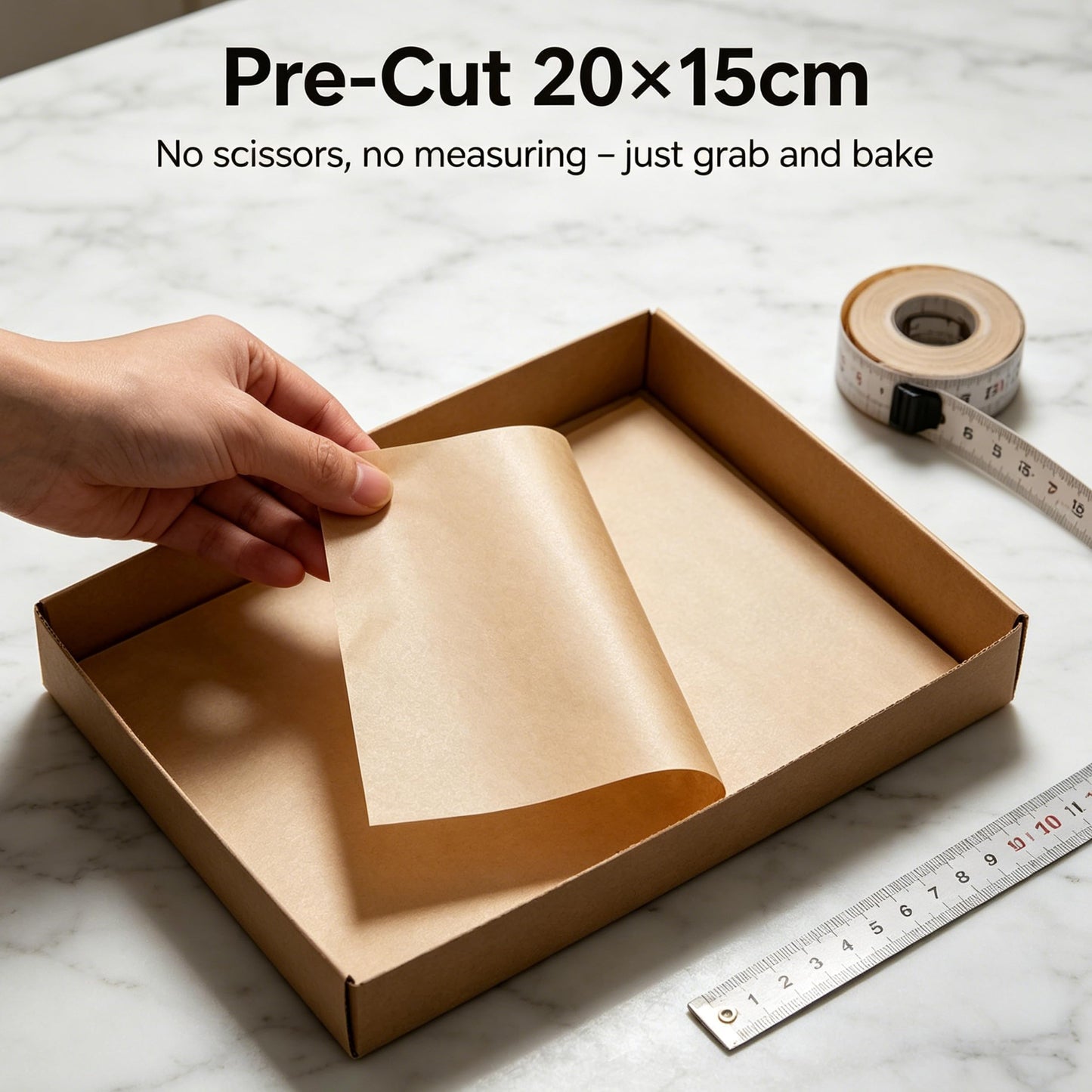100 Parchment Paper Sheets 8x6in, Precut Baking Paper for Air Fryer Oven, Heat-Resistant Liners – Kitchen Baking Supplies