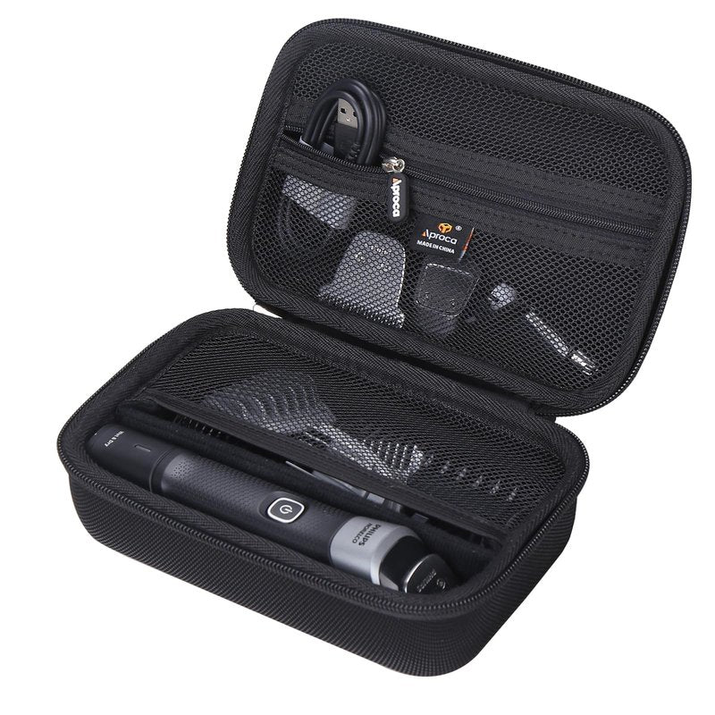 Aproca Hard Case Compatible with Philips NorelcoSeries 3000 5000 MG3740/40 MG3750/50 MG5970/49 Men's Electric Trimmer Shaver, Storage Portable Bag for Accessories (Case Only)