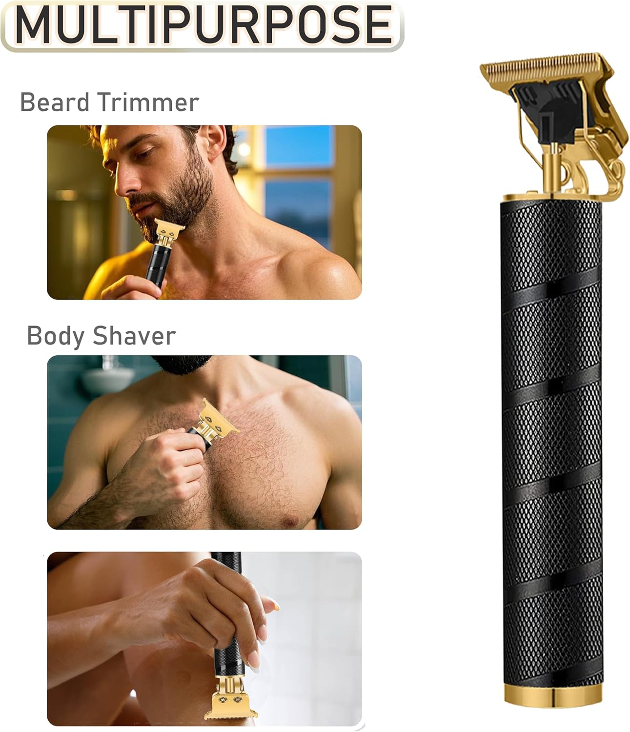 Cordless Hair Clipper & Beard Trimmer - Rechargeable T-Blade Grooming Kit for Home & Travel | Perfect Gift for Men