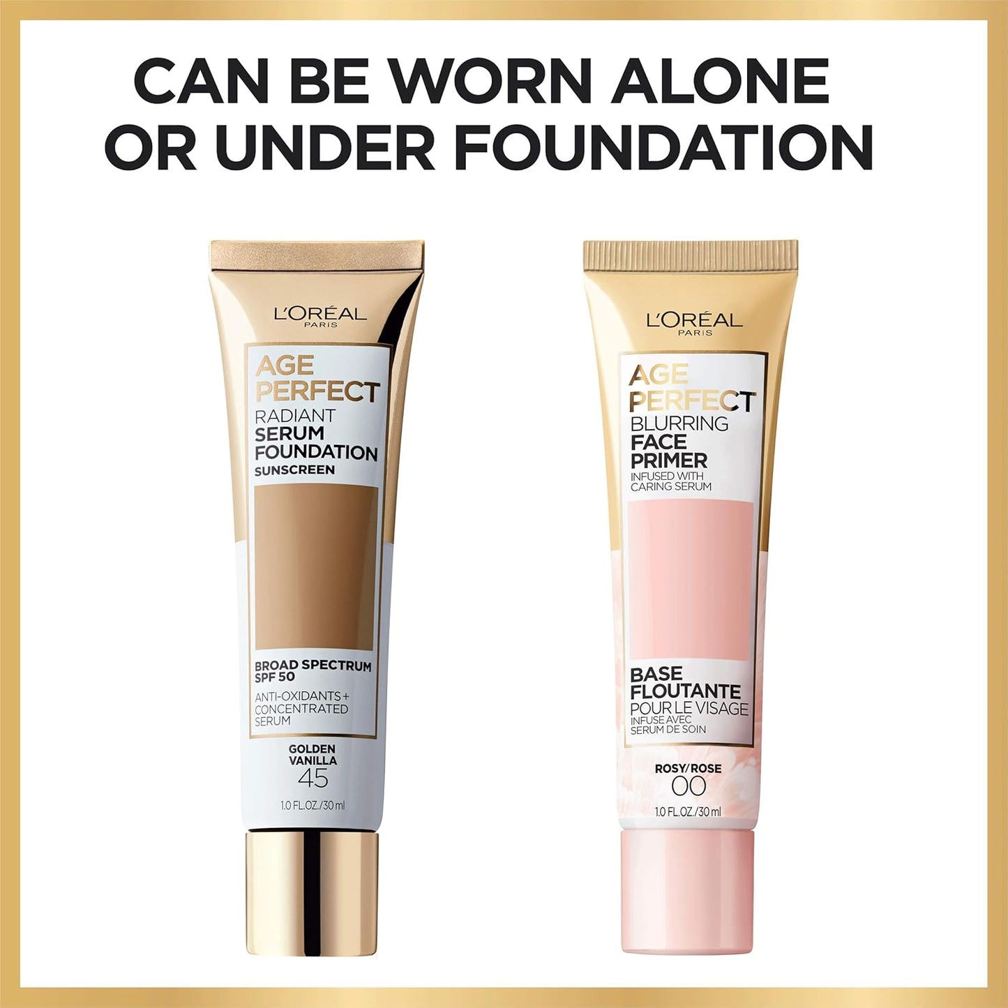 L'Oreal Paris Age Perfect Face Blurring Primer - Infused Serum for Smooth Skin & Pore Minimization