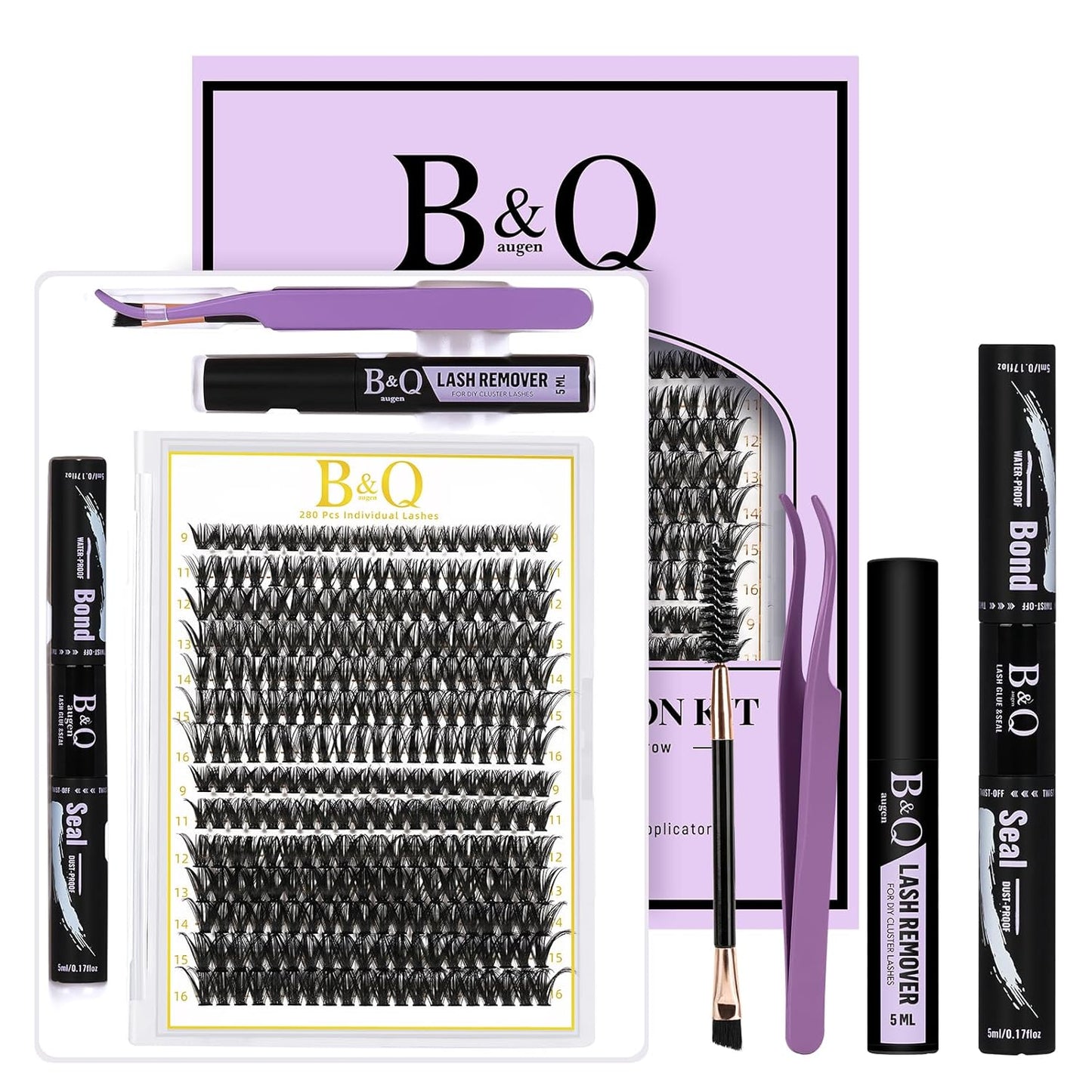 Lash Clusters 280PCS - Natural Wispy Eyelash Extensions 9-16mm | Soft Thin Band for DIY Comfort