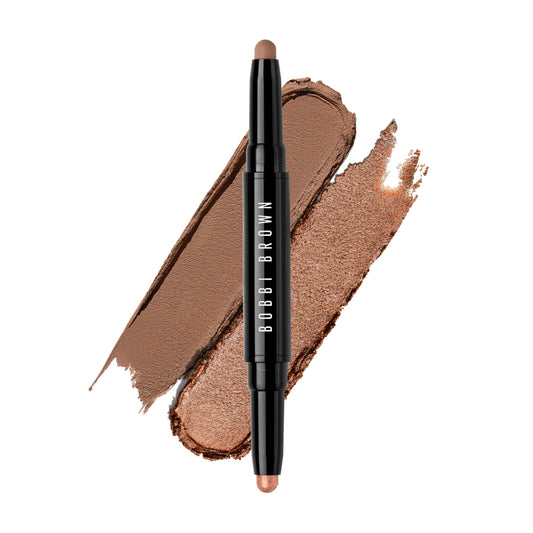 Bobbi Brown Dual-Ended Long-Wear Cream Shadow Stick | Swipe & Go Cream Eyeshadow Stick | 24-Hour Wear for Effortless Eyes, 0.06 Ounce, Heat Ray/Biscotti
