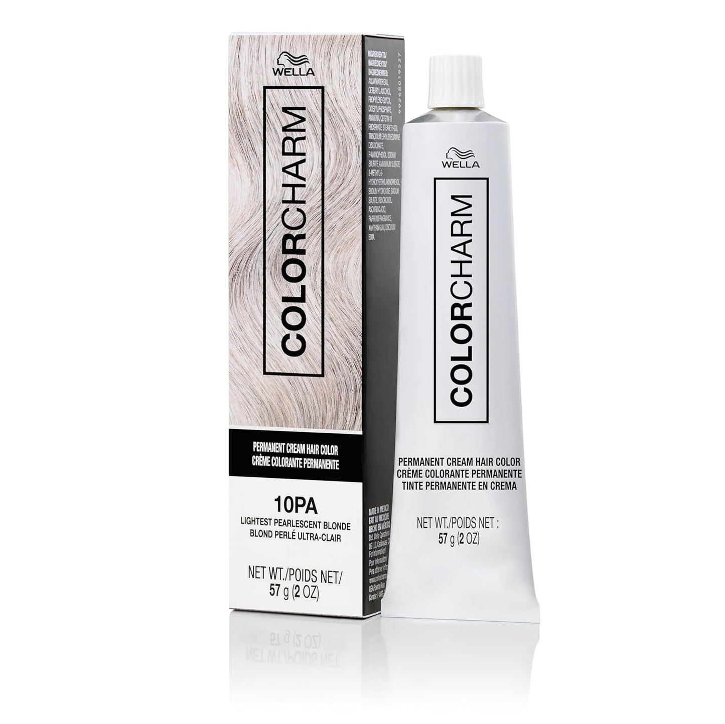 COLORCHARM Permanent Cream Hair Dye - Ash Blonde | Vegan Formula for 100% Gray Coverage | 2 oz.
