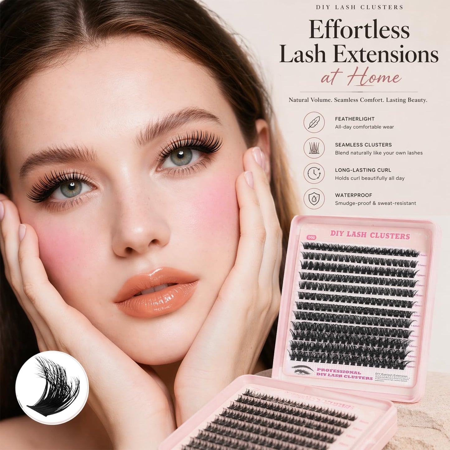 Lash Clusters 80D 100D Volume Thick Manga Lashes Clusters Eyelash Extension