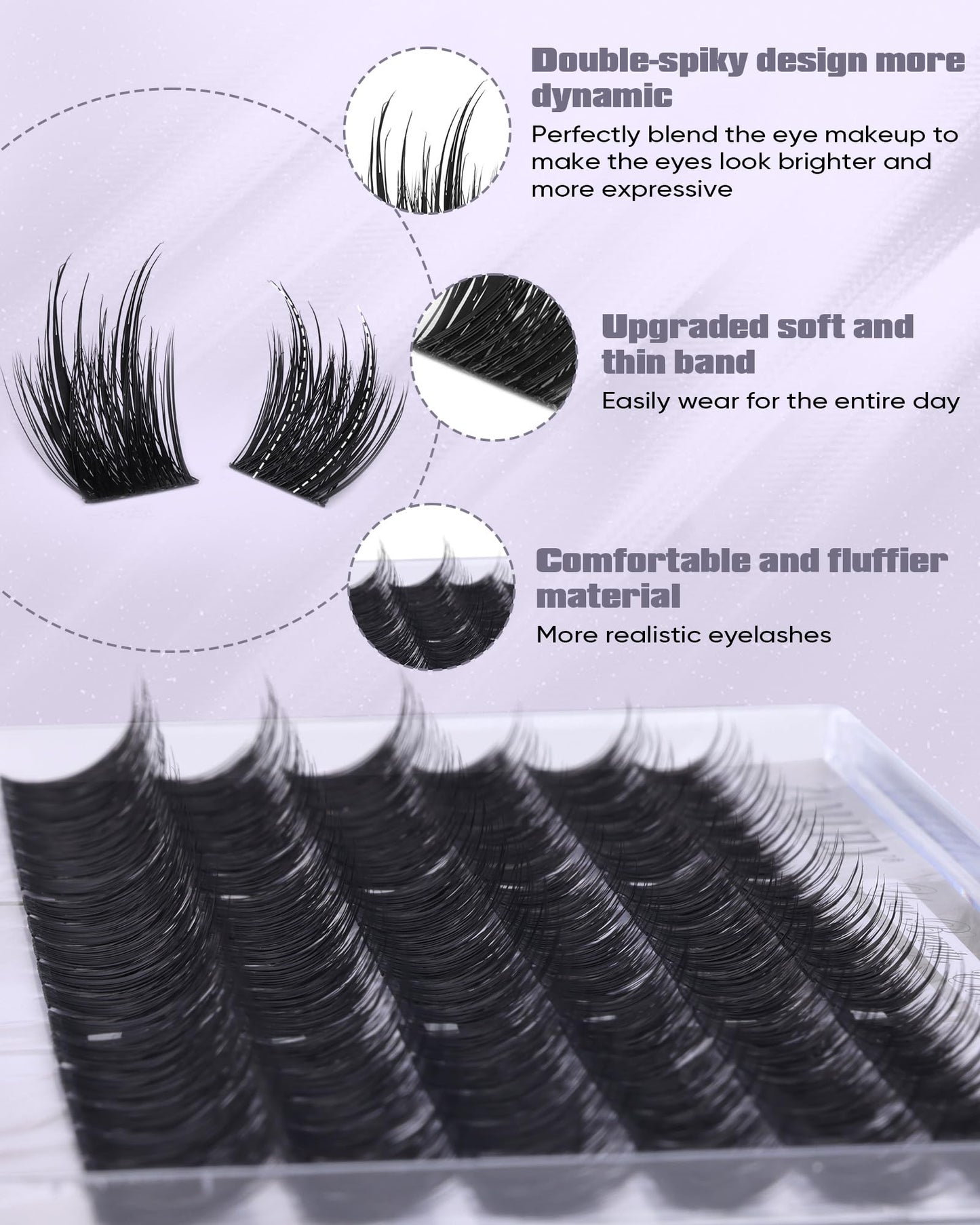 Wispy Lash Clusters Natural Volume Eyelash Clusters 10-16mm Spiky Cluster Eyelash Extensions Faux Mink Lash Extension CC Curly Individual Lashes Soft Thin Band by zanlufly