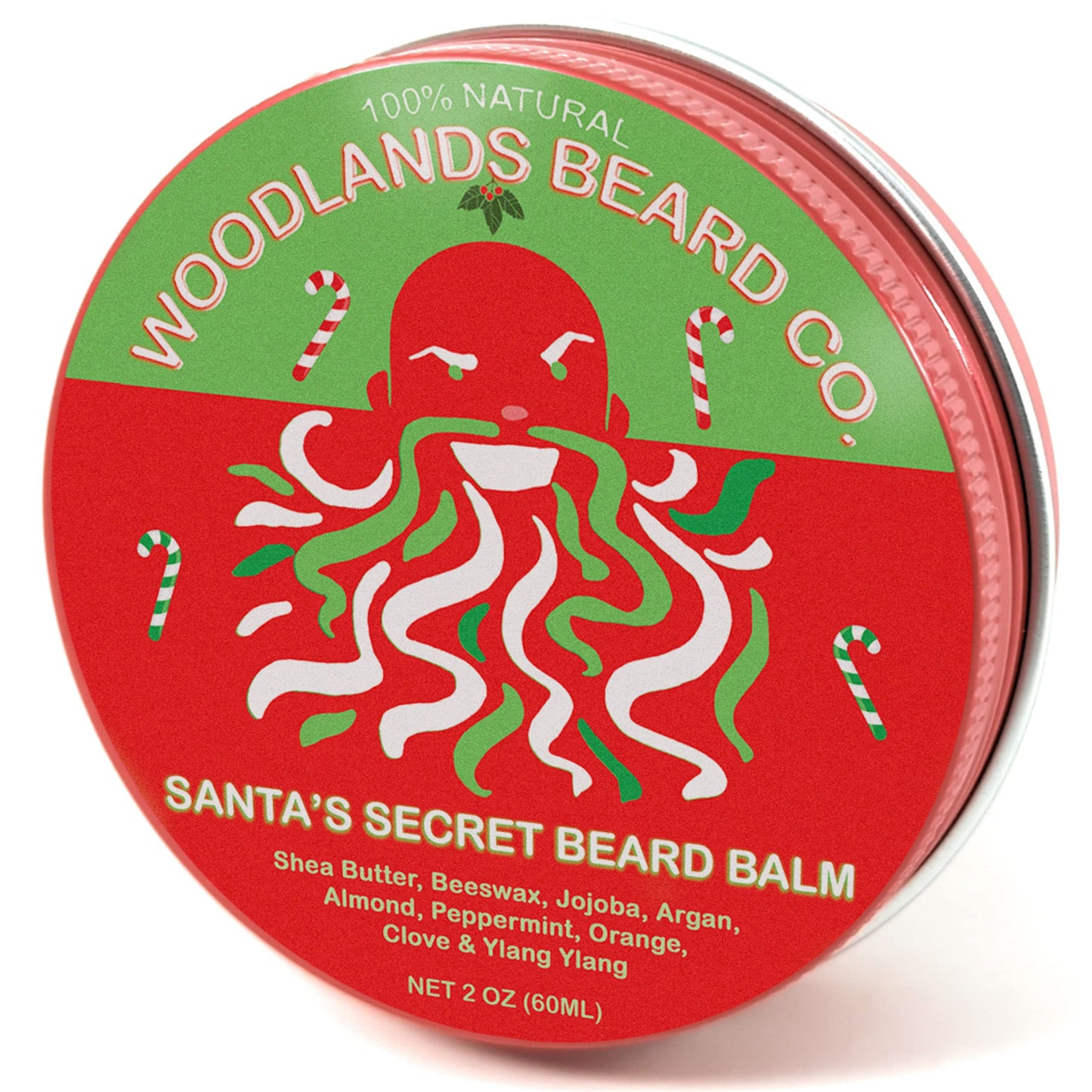 Santa's Secret Beard Balm – Peppermint Candy Cane Scent