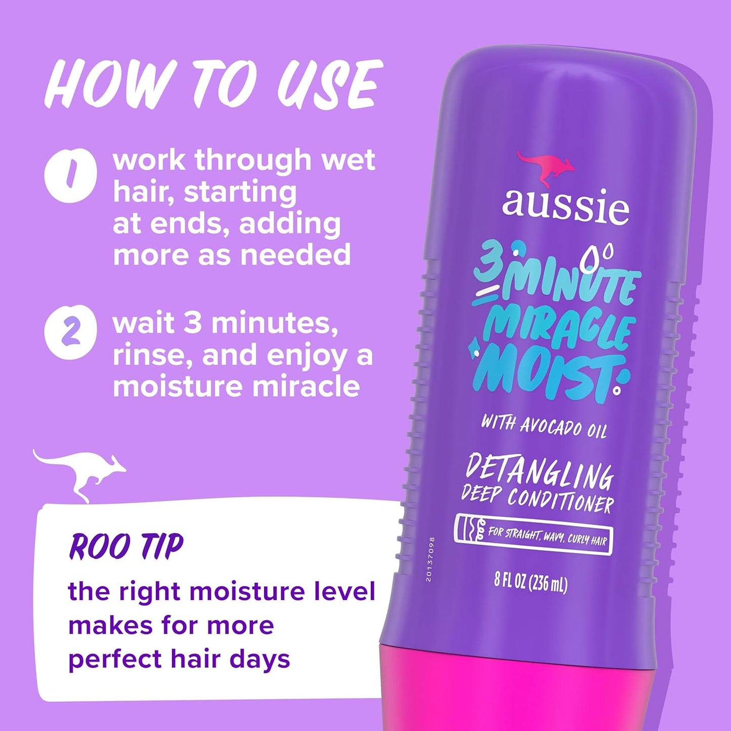 Aussie Total Miracle Hair Care Bundle | Shampoo & Conditioner with Apricot & Macadamia Oil - Paraben-Free, 26.2 & 8 Fl Oz