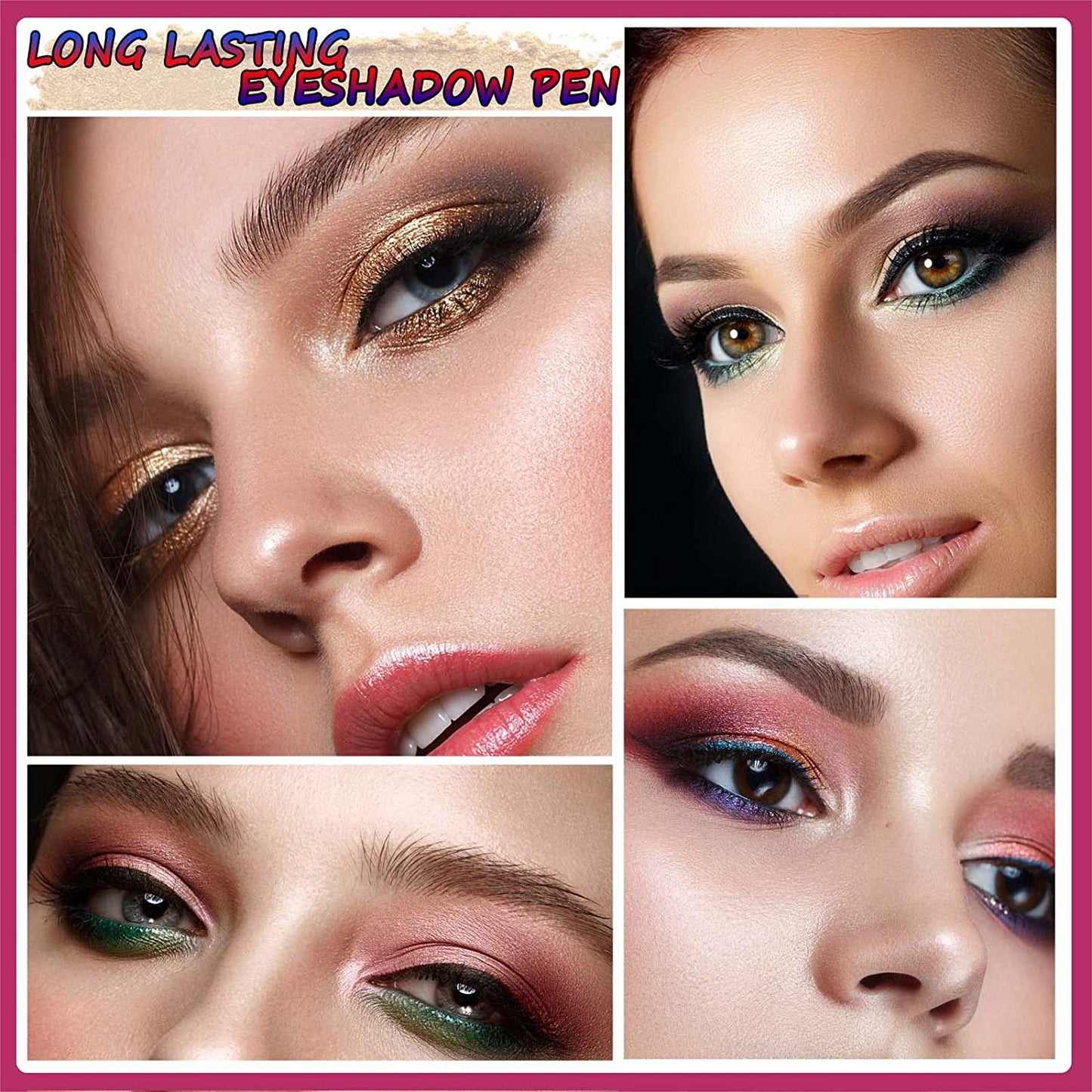 Light Gold Eyeshadow Stick - Waterproof Hypoallergenic Crayon Makeup | Long-Lasting Shimmer with Soft Brush