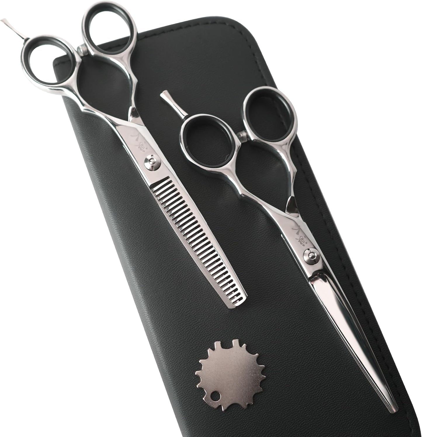 Ronin Hair Cutting Shears Set - 6.5" Professional Stainless Steel Scissors | Regular & Thinning Grooming Kit for Barbers & Stylists