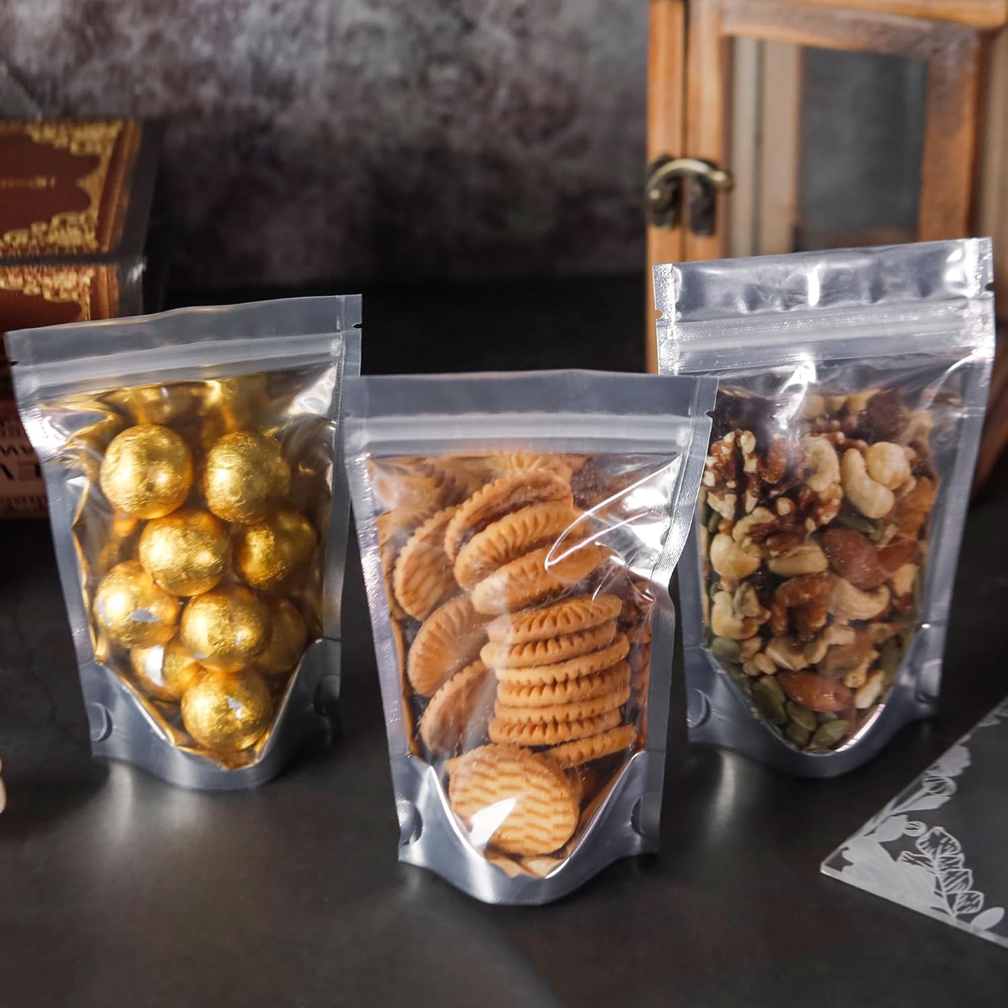 Mylar Bags for Food Storage - Resealable 100 Pack | Silver 3x6 Inches