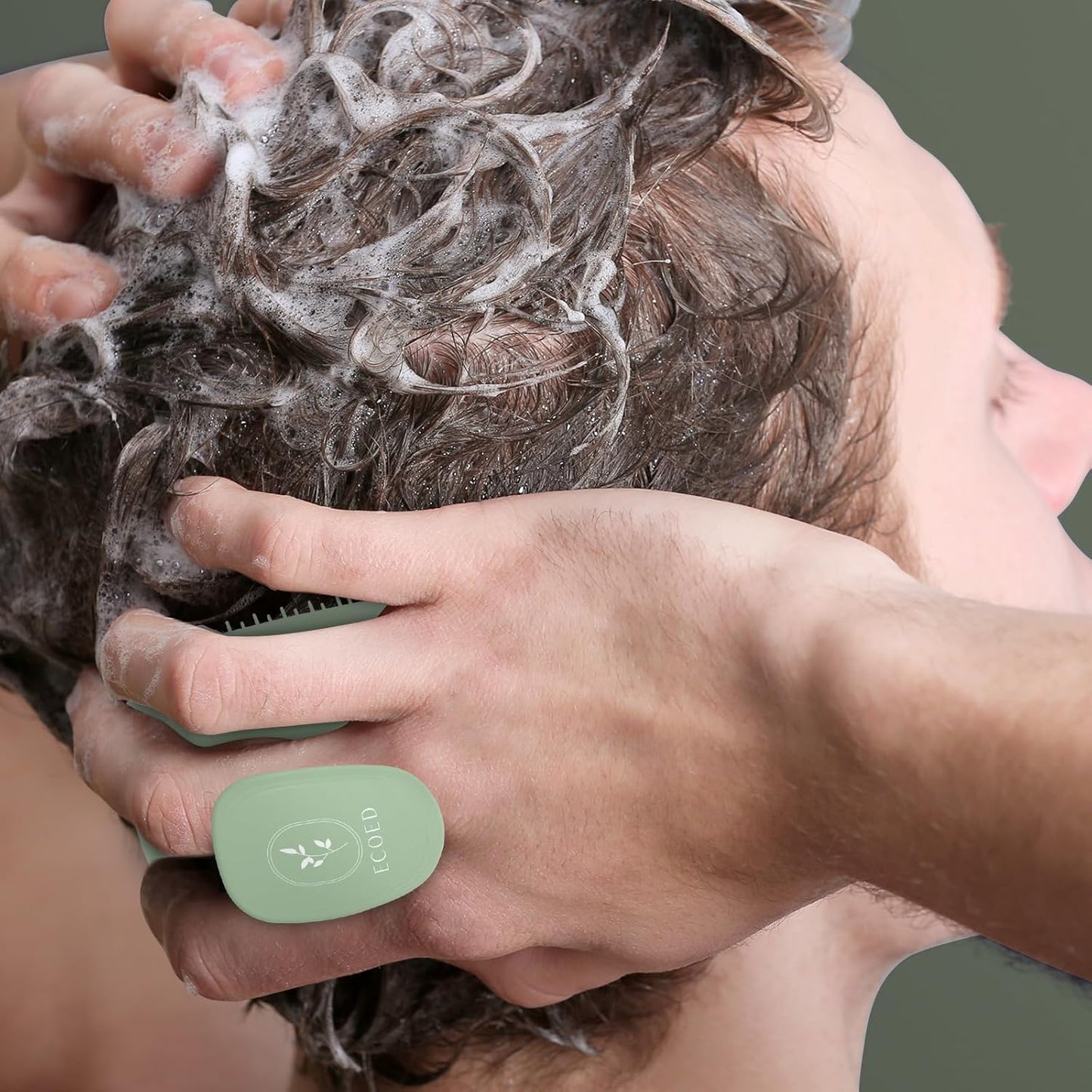 Ecoed Scalp Massager Shampoo Brush - Dandruff Removal Scalp Scrubber for Men & Women | Green, Wet & Dry Use