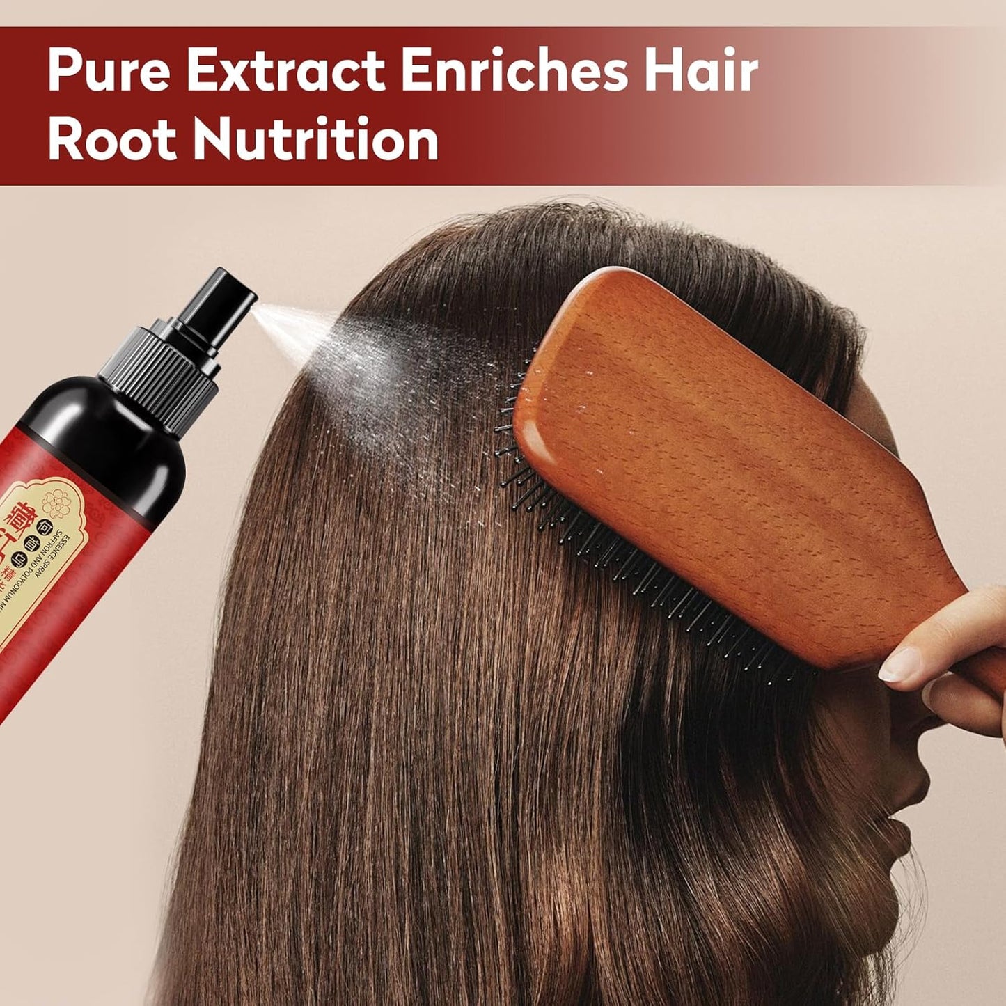Saffron Hair Spray - Herbal Blackening Essence for Shiny, Non-Frizzy Hair | 2-Pack