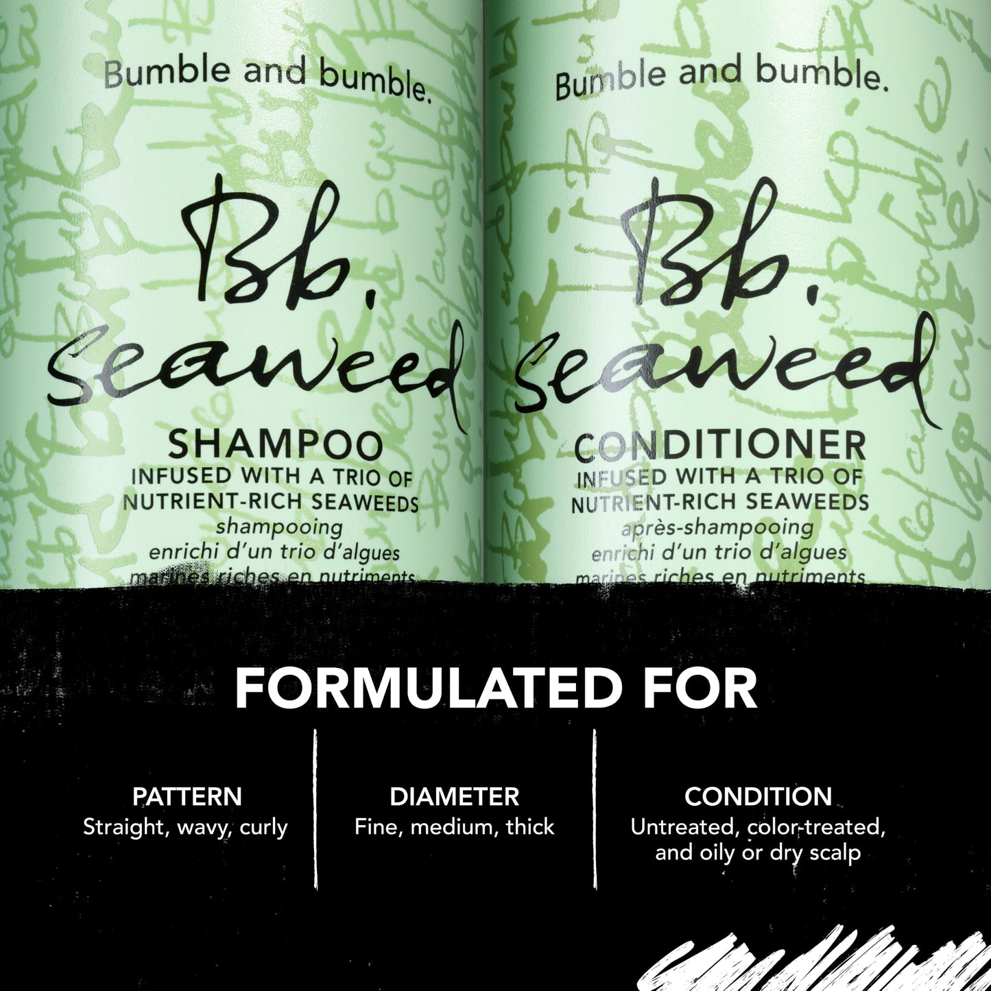 Bumble and bumble. Seaweed Hydrating Conditioner | For Daily Use | Adds Lightweight Moisture | Smooths and Reduces Frizz | For Fine to Medium Curly, Wavy, Straight Hair |Standard Size 6.7 Fl Oz