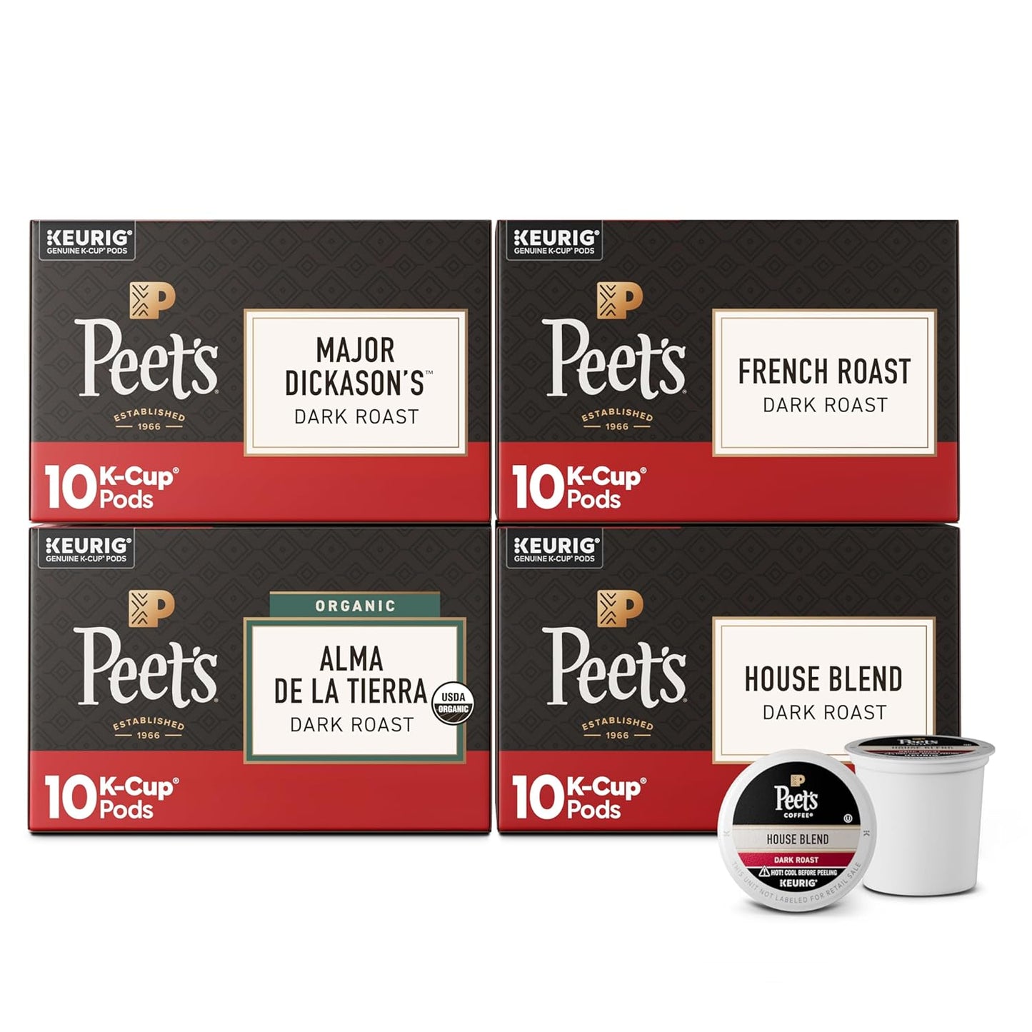 Peet's Coffee Dark Roast K-Cup Pods - Major Dickason's Blend | 75 Count 100% Arabica Coffee