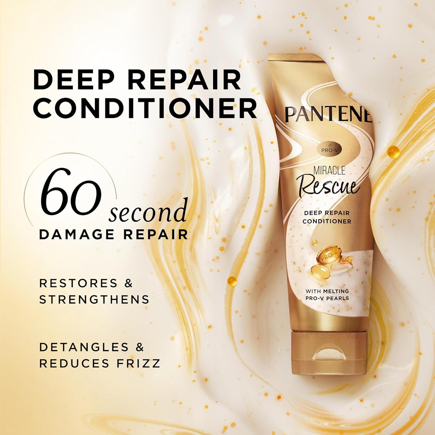 Pantene Miracle Rescue Deep Conditioner - Intense Moisture for Dry, Damaged Hair - 8 Oz