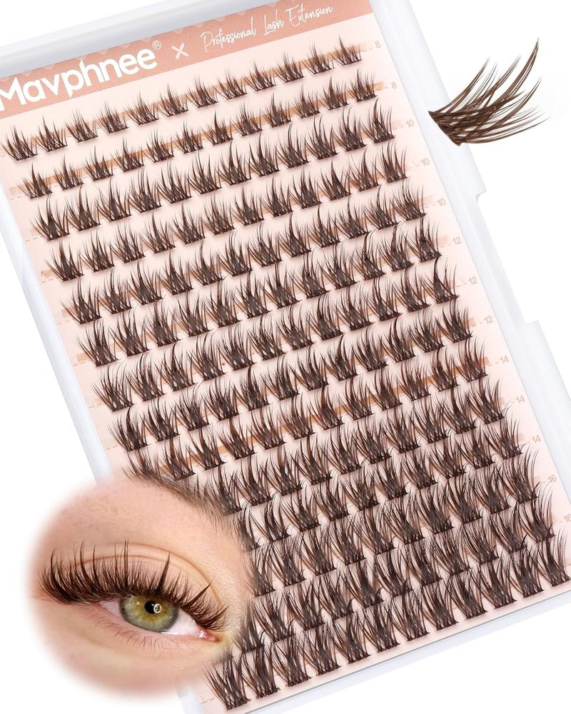 Wispy Lash Clusters - C-Curl Individual Eyelash Extensions 8-16MM | Natural Look, Beginner-Friendly