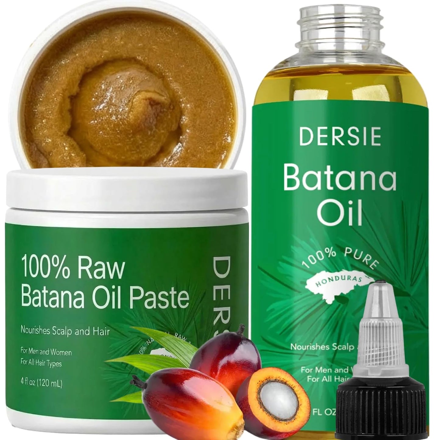 Batana Oil - 100% Pure Organic Leave-In & Pre-Wash Oil for Dry, Damaged Hair - Scalp & Hair Care | 4 fl oz
