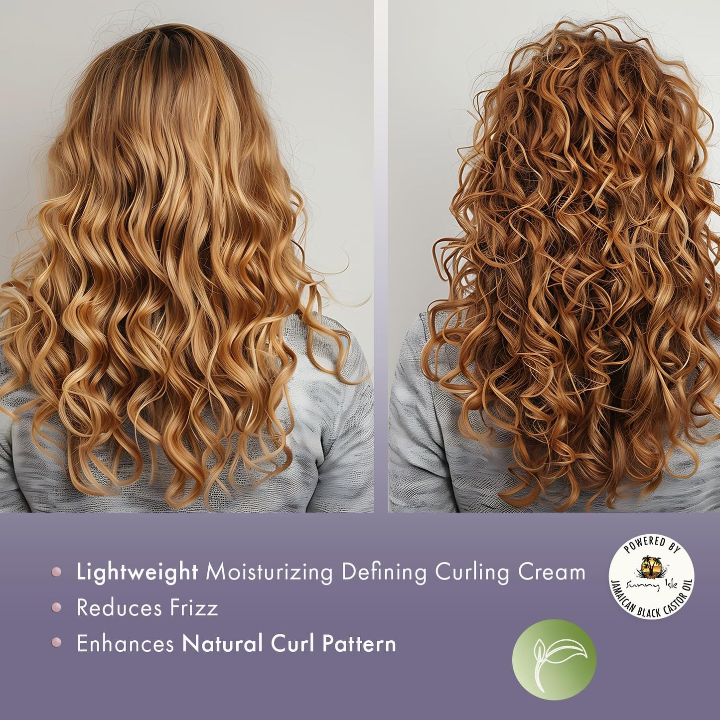 Curly Girl Friendly Curling Cream - Moisturizing Anti-Frizz Formula with Shea Butter & Castor Oil | 16 oz for Wavy, Curly & Coily Hair (2C–4C)