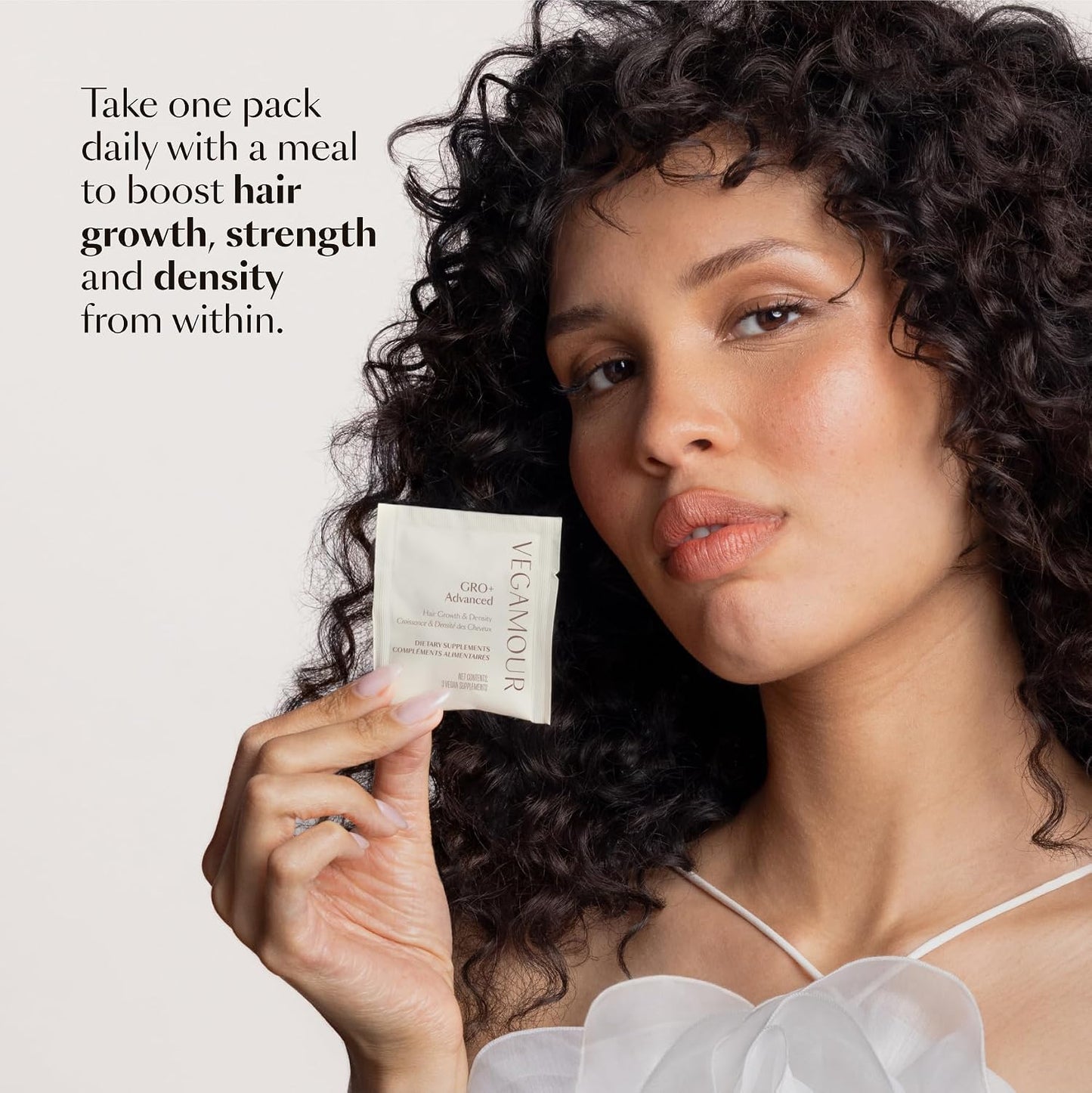 VEGAMOUR GRO+ Hair Growth Supplements - Advanced Density Formula for Thicker Hair