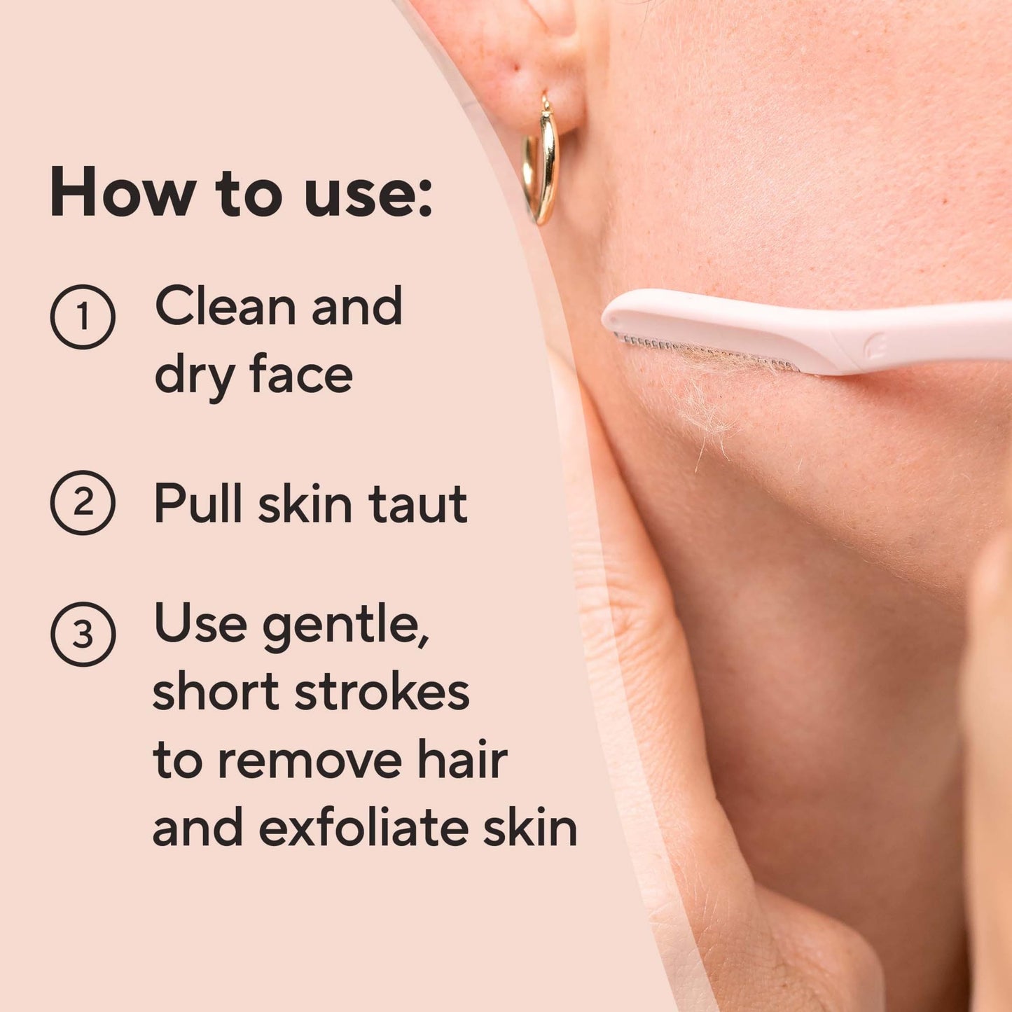 Finishing Touch Flawless Dermaplane Facial Exfoliator and Hair Remover, Facial Hair Removal for Women, 6 Count