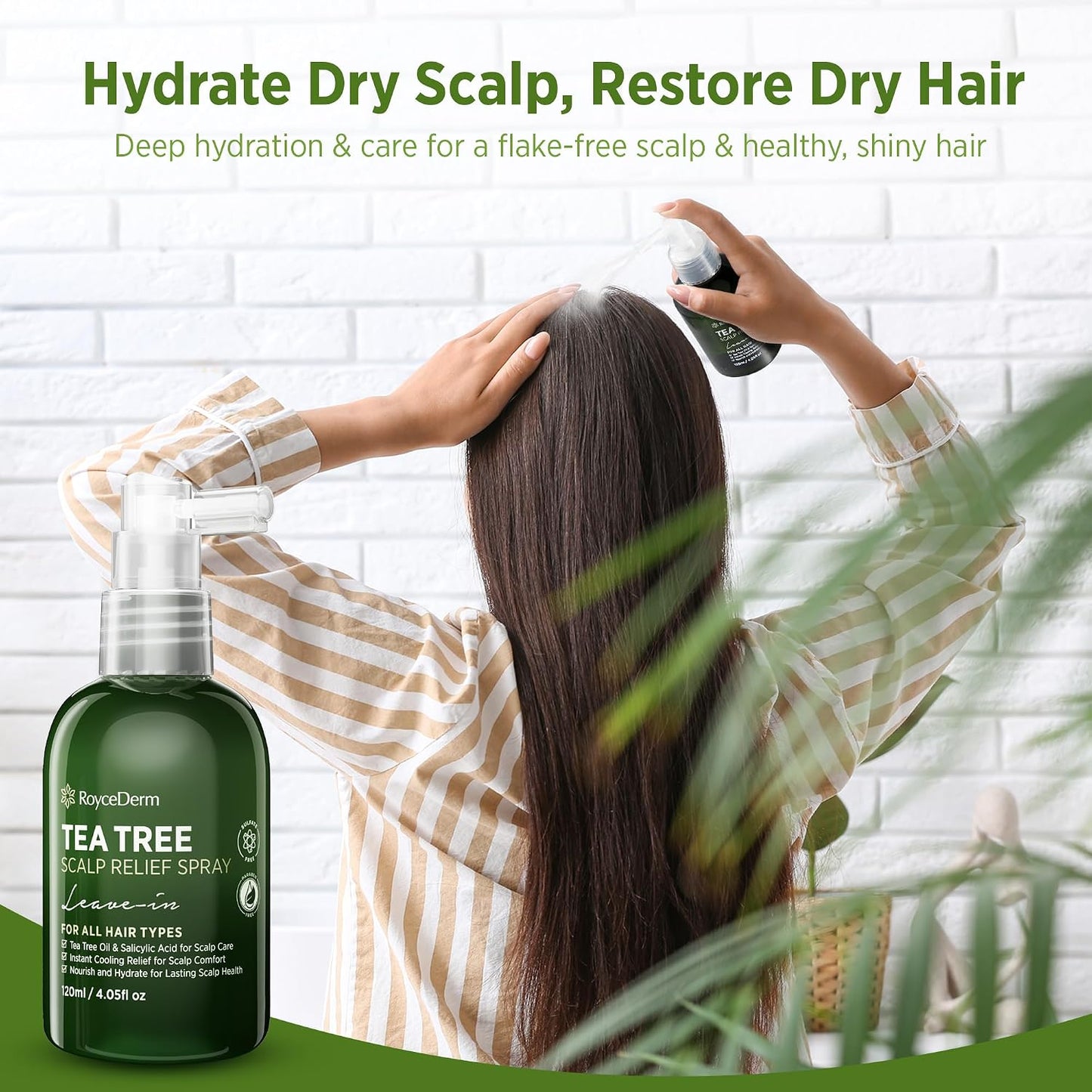 Tea Tree Scalp Relief Spray - Comfort & Hydration for Healthy Hair | Unisex Conditioning Support