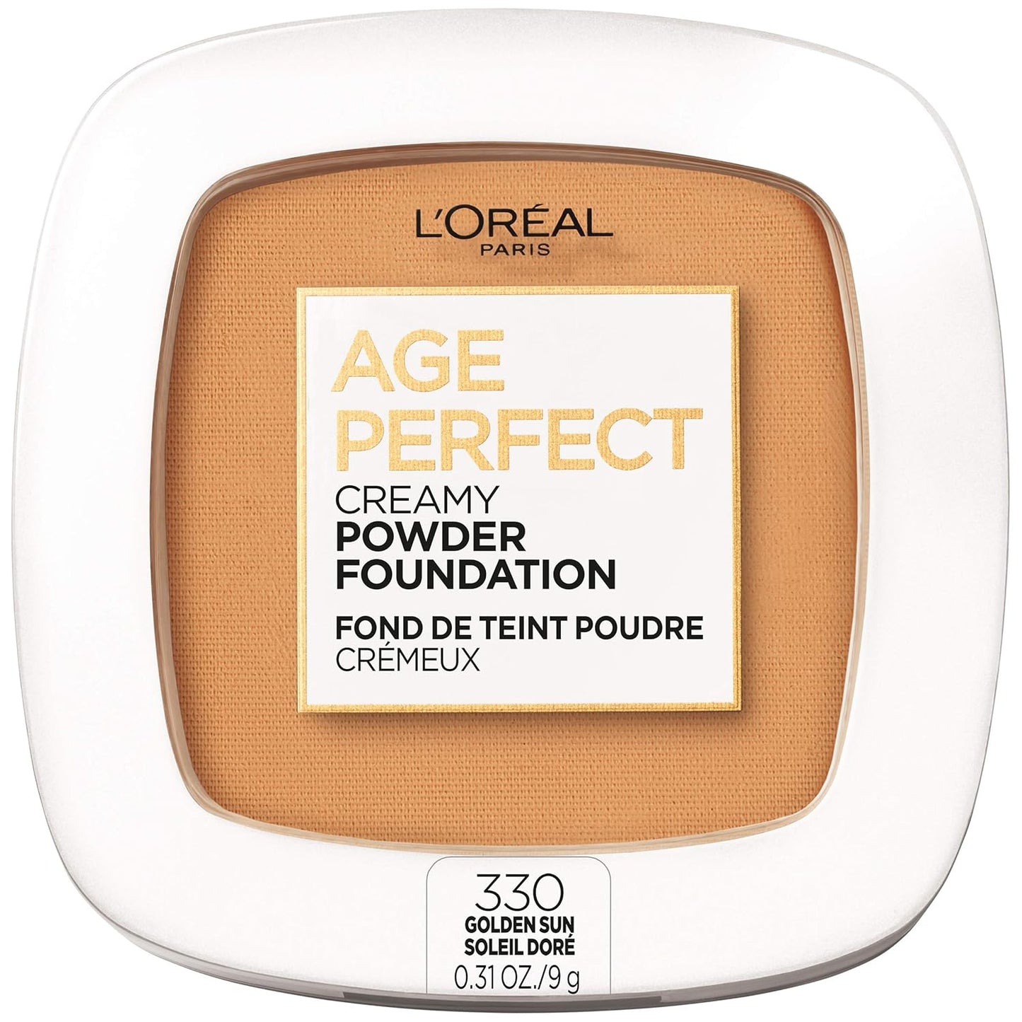 L'Oreal Paris Age Perfect Creamy Powder Foundation - 320 Warm Beige | 0.31 Ounce Compact