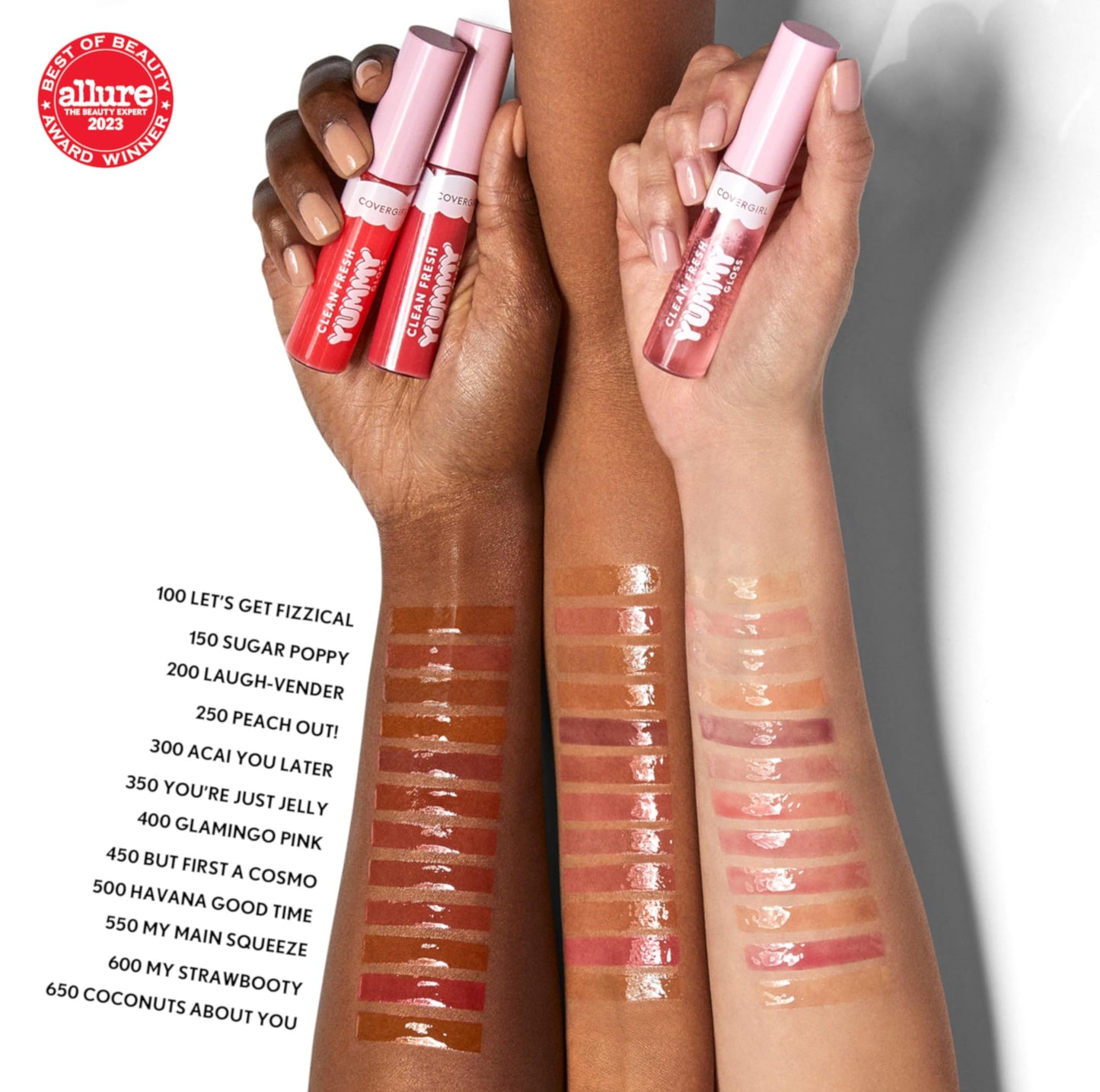 COVERGIRL Clean Fresh Yummy Lip Gloss, Sheer, Natural Scents, Vegan Formula - 650 Coconuts About You, 0.33 fl oz