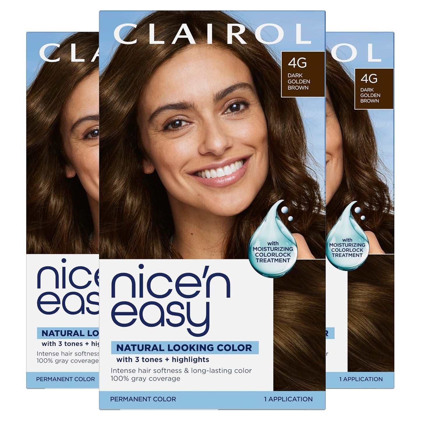 Clairol Nice'n Easy Permanent Hair Dye - Blackest Black | 100% Gray Coverage & Long-Lasting Shine | Single Pack