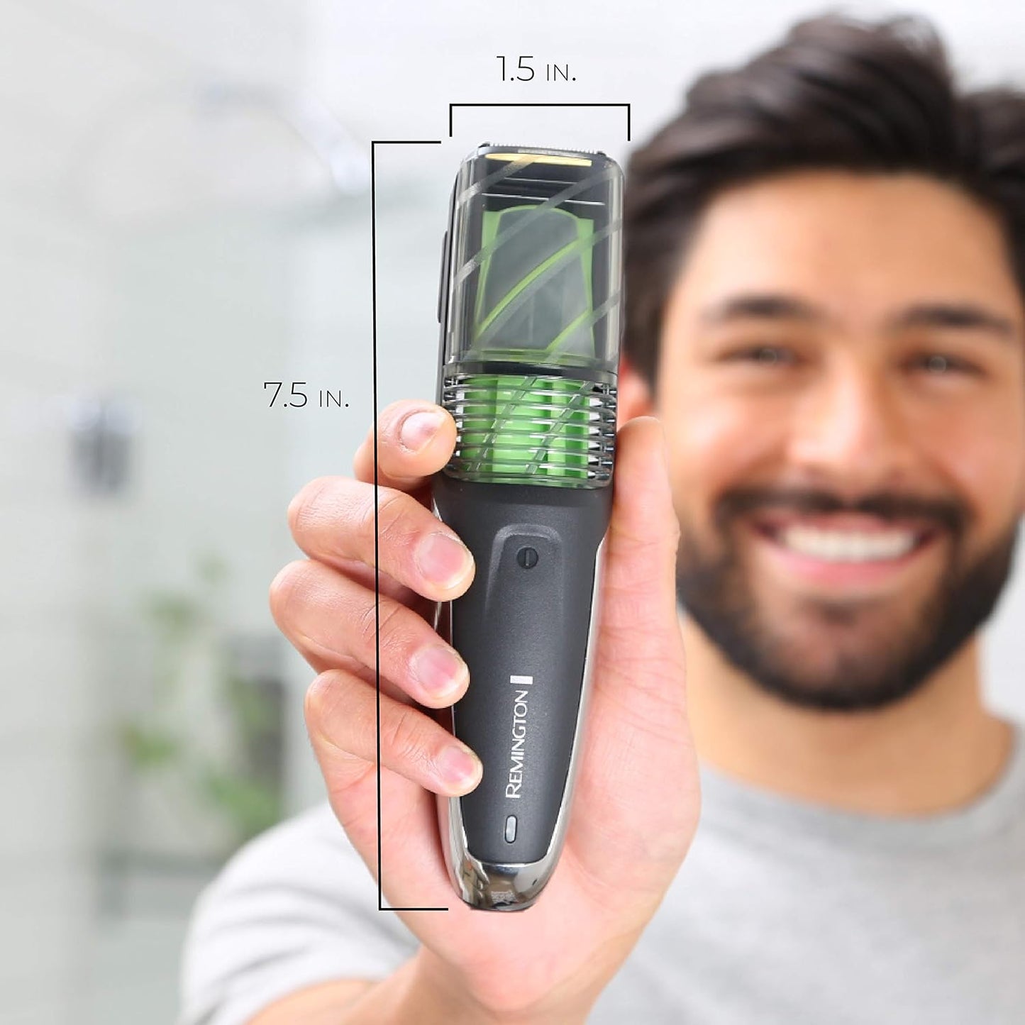 Remington Vacuum Beard Trimmer - 13 Length Settings, Rechargeable & Washable Blades | Adjustable Comb (2-18mm)