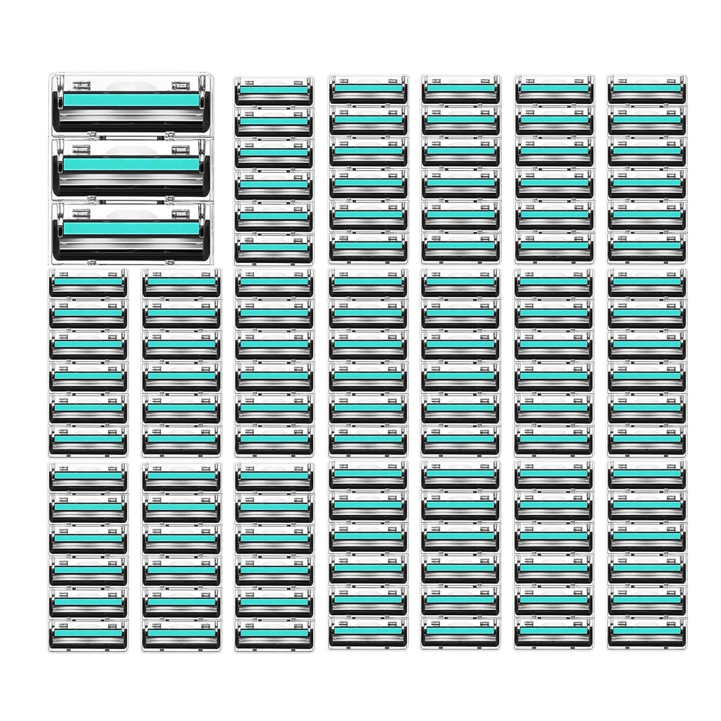 Men's Razor Blade Refills - 2-Blade Cartridges with Lubricating Strip | Compatible with Atra Handles, 120 Count for a Close Shave