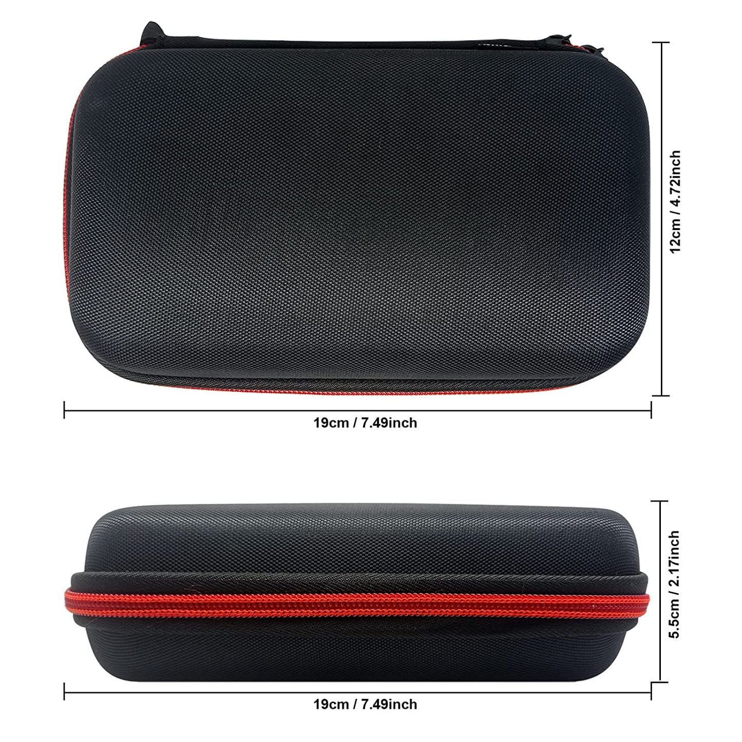 INVODA Travel Shaver Case Compatible with Philips Norelco QP2724/90 Trimmer Waterproof Hard Portable Storage Box for QP2520/90 QP2630/72 QP2724/70 QP2834/70 Shaver (Black-Red)