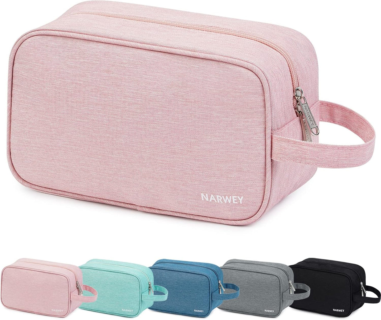 Travel Toiletry Bag for Women - Stylish Dopp Kit with Mint Green Checkerboard Design | Cosmetic & Makeup Organizer