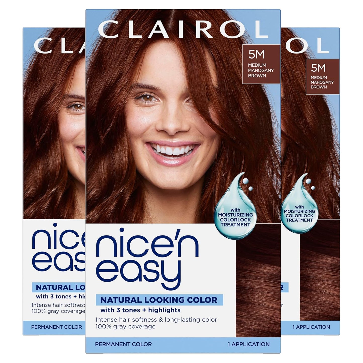 Clairol Nice'n Easy Permanent Hair Dye - Blackest Black | 100% Gray Coverage & Long-Lasting Shine | Single Pack