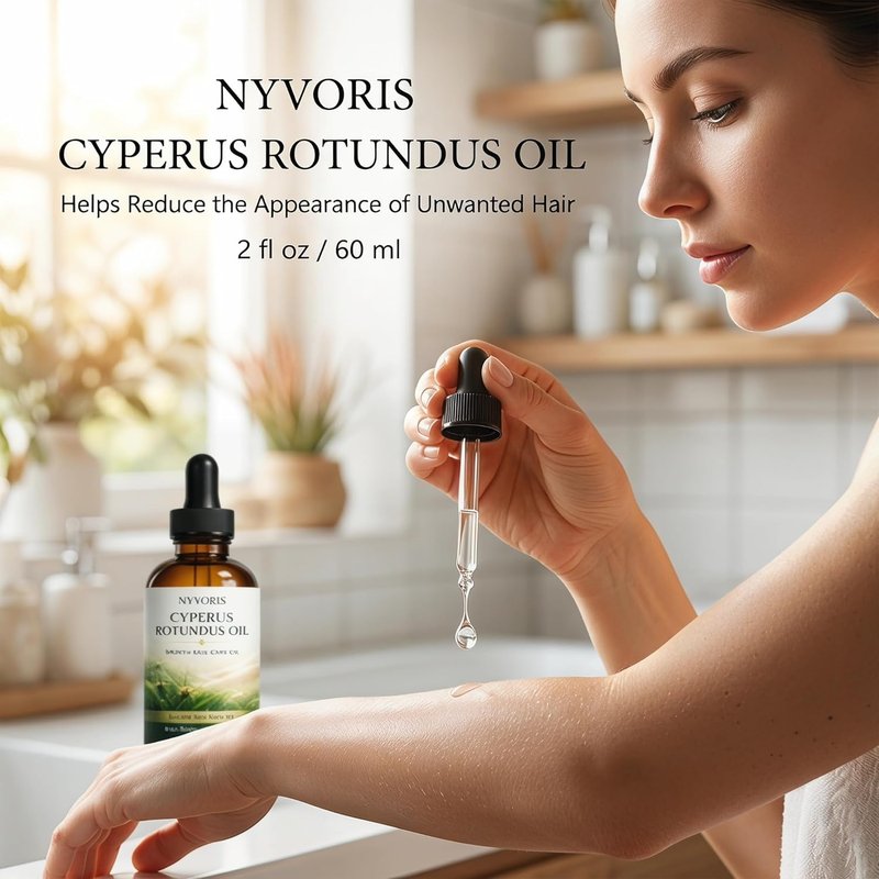 Cyperus Rotundus Oil for Hair Removal - Organic Cold-Pressed Moisturizing & Soothing Body Oil | 1 Pack