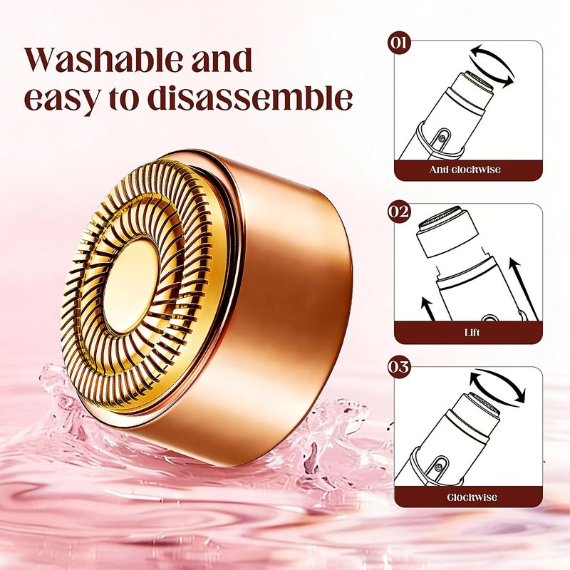 Gen 3 Replacement Heads For Finishing Touch Flawless Hair Removal, Double Ring Replacement Blades for Flawless Facial Hair Remover, Rose Gold (Gen3-8pack)