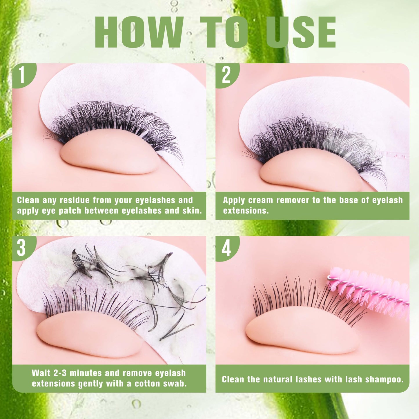 VEYES INC Cream Lash Remover for Lash Extensions 10g Low Irritation Eyelash Glue Remover Lash Tech Supplies for Professional or Salon Use Aloe