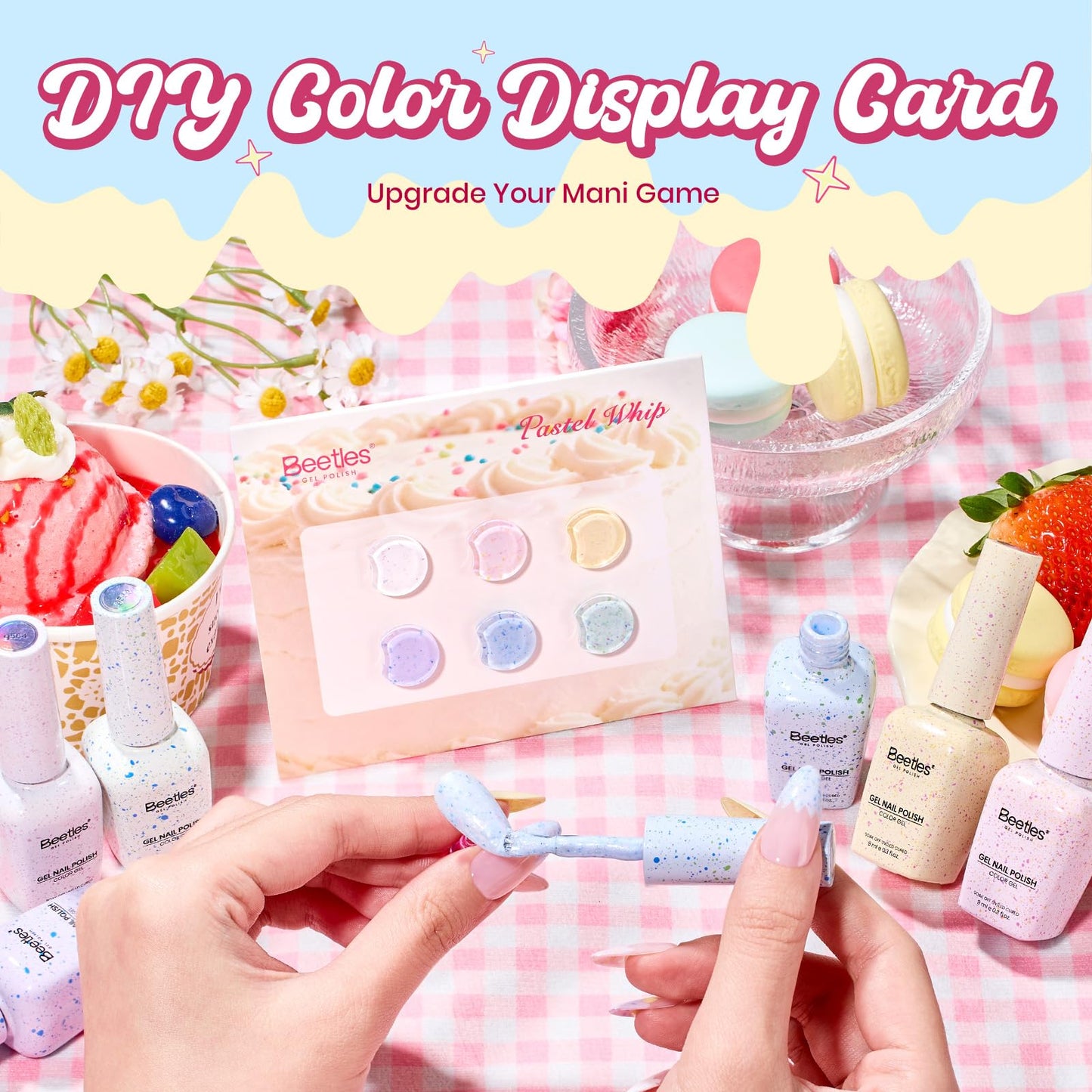 beetles Gel Polish Set, Pastel Whip 6 Colors Taste of Spring Macaron
