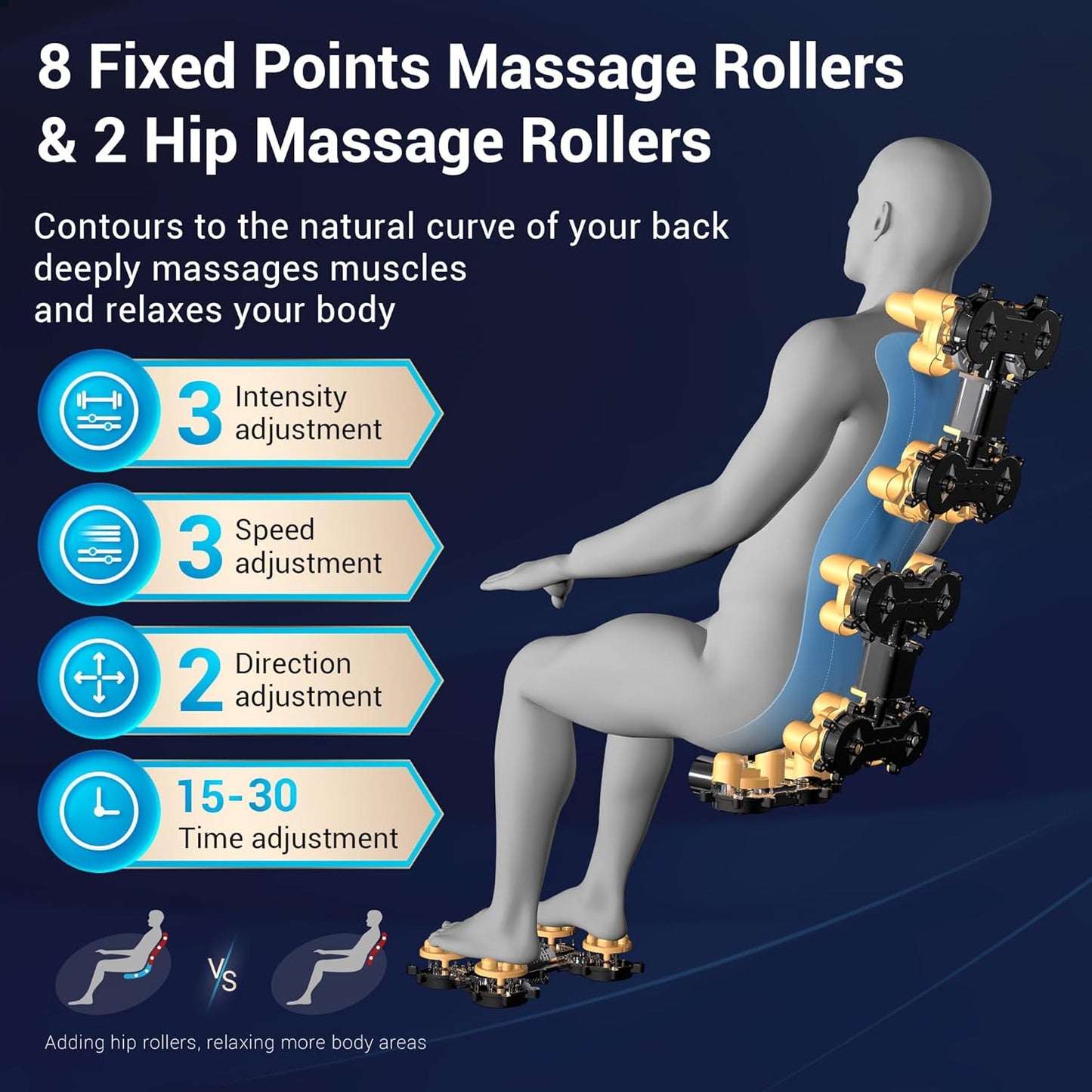 Zero Gravity Shiatsu Massage Chair - Full Body Relaxation with LCD Screen, USB Charging, Heat | Black