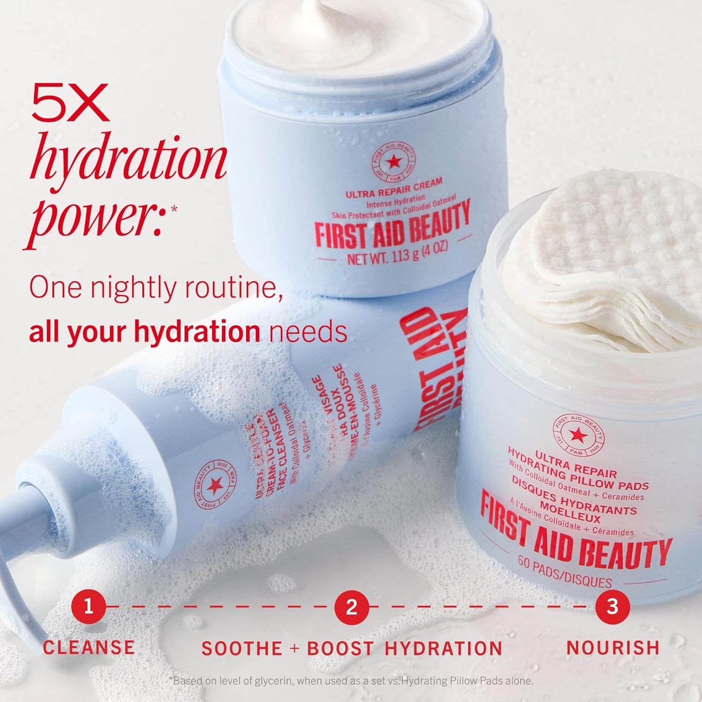 First Aid Beauty Ultra Repair Cream - Intense Hydration Face & Body Moisturizer | Eczema Support, Fragrance-Free