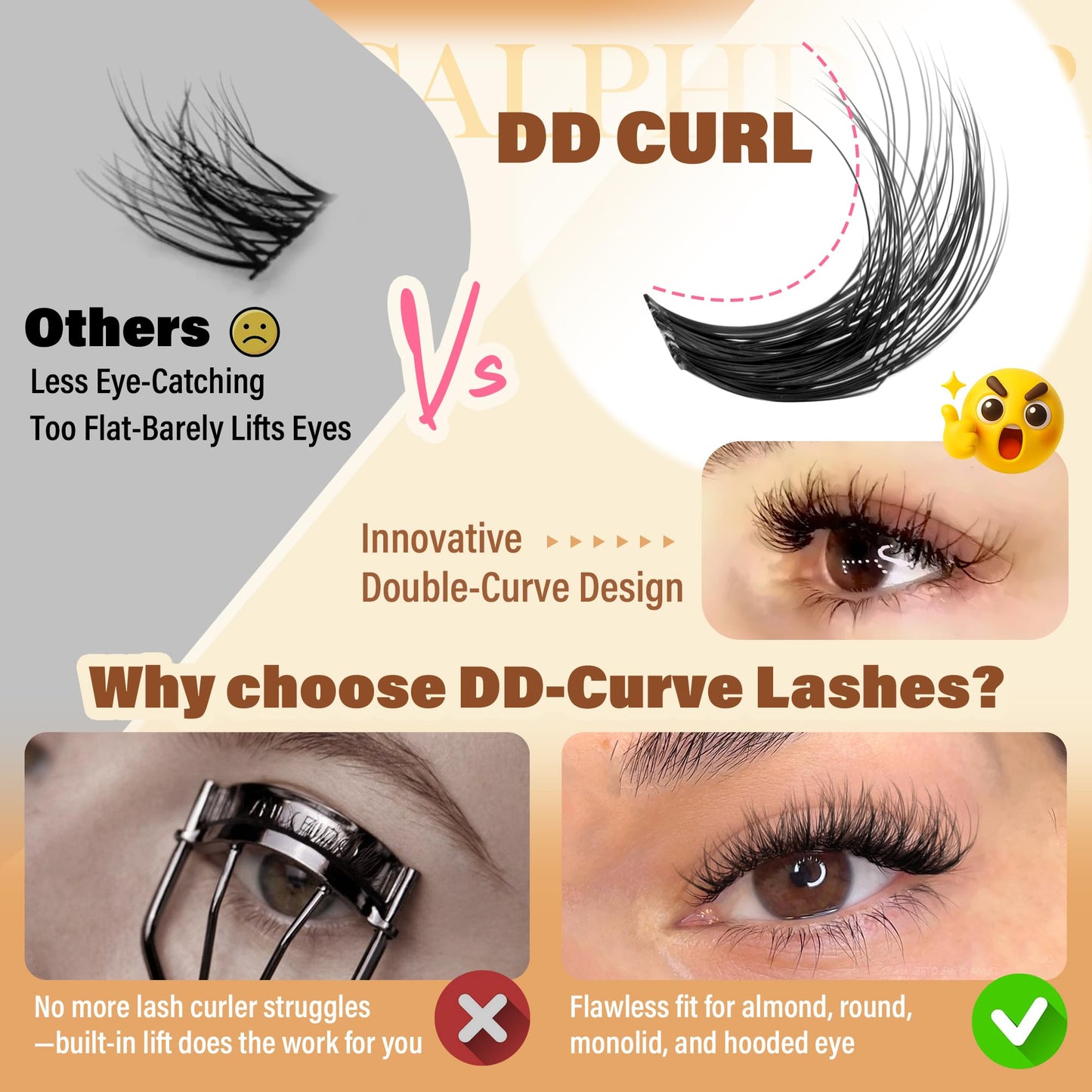 Spider Lash Clusters Breeze Eyelash Clusters DD Curl Cluster Eyelash Extensions Fluffy Spider Lashes Clusters Wispy Individual Lashes Extension Soft Thin Band Cluster Lashes 10-16MM for Natural Look