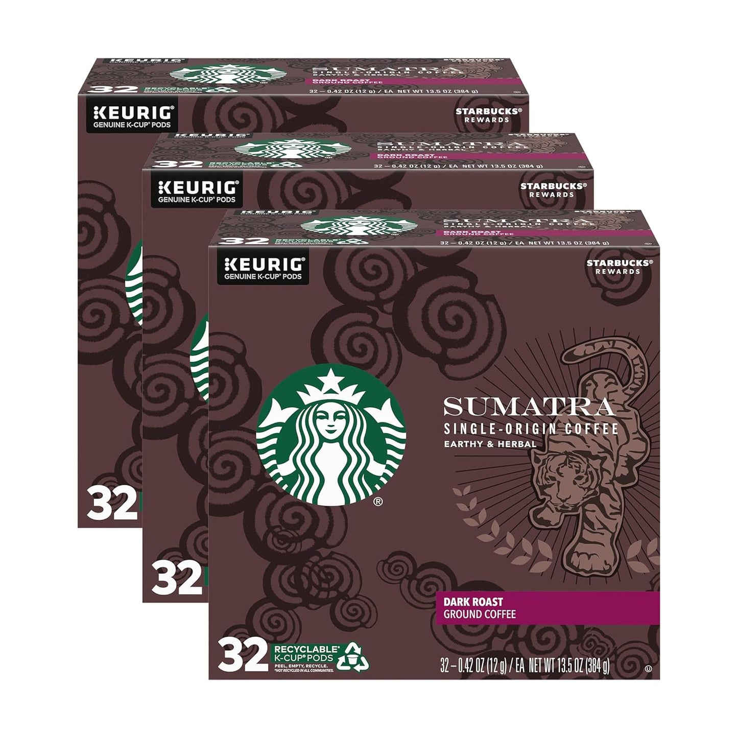 Starbucks K-Cup Coffee Pods - Dark Roast French Roast for Hot or Iced Coffee | 96 Count
