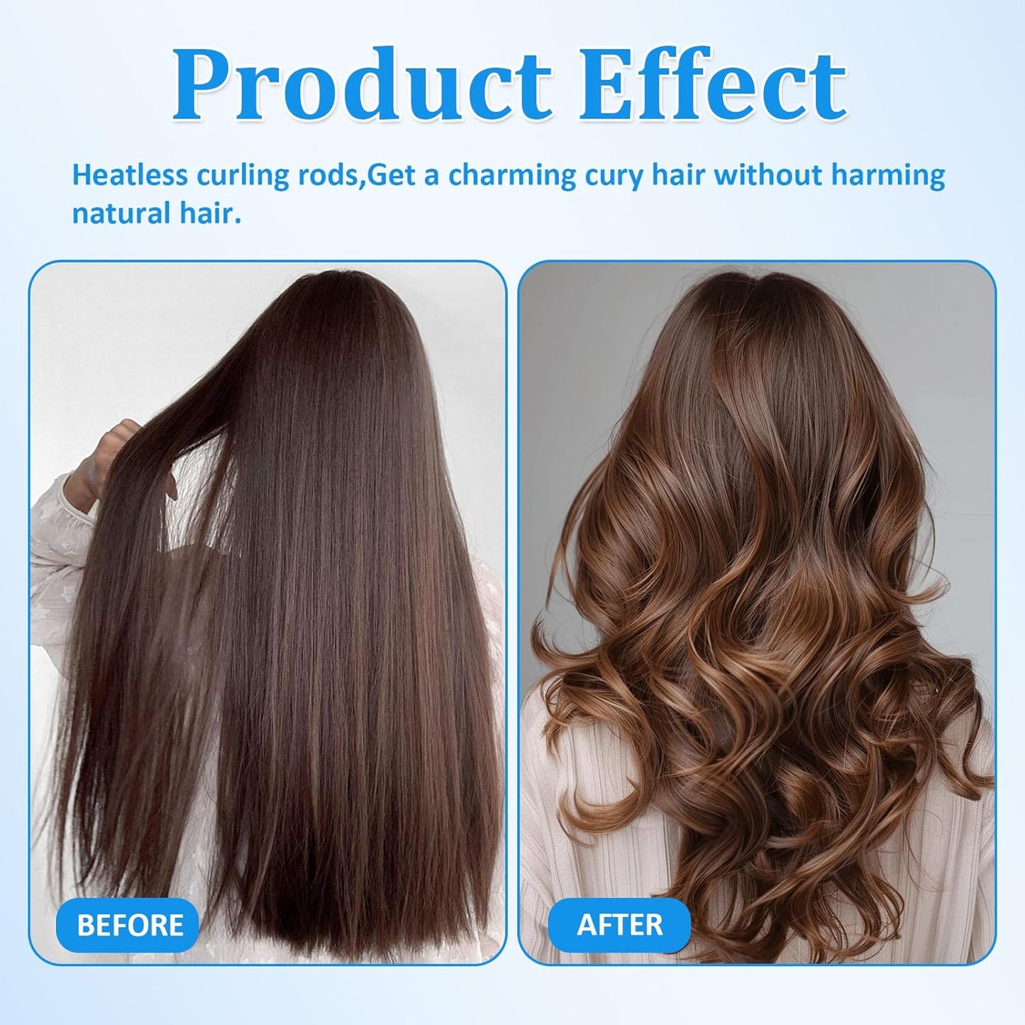 Blue Plastic Hair Perm Rods - 40 Pcs Small Cold Wave Curling Rollers for DIY Hair Styling