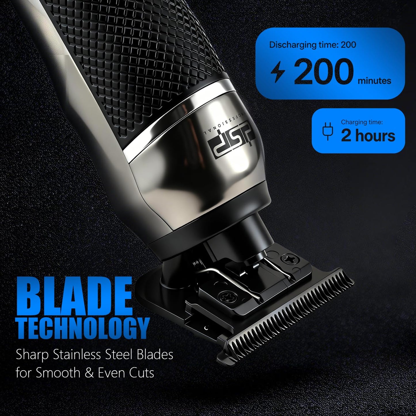 DSP Zero-Gap T-Blade Trimmer for Men, Cordless Rechargeable Edger