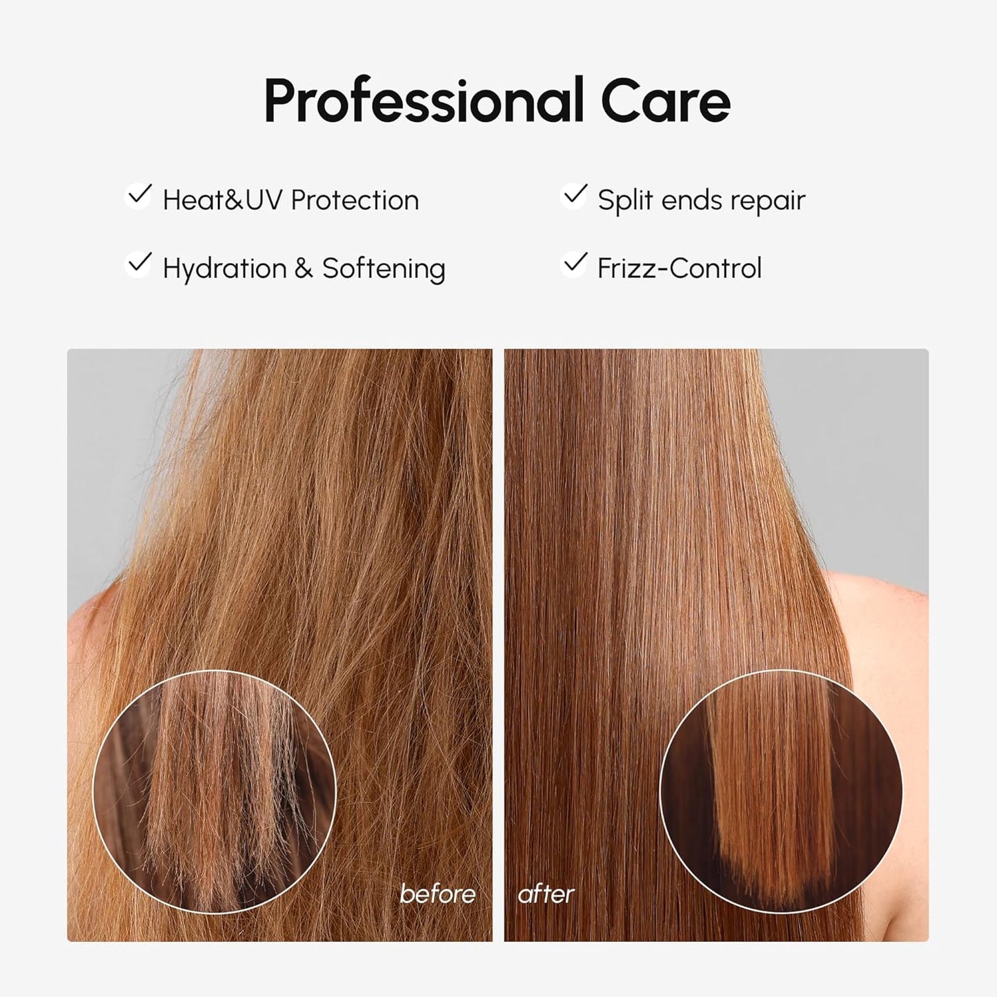Hair Oil for Frizzy Hair - Argan Oil, Keratin & Biotin Serum for Dry, Curly Hair | Frizz Control Treatment